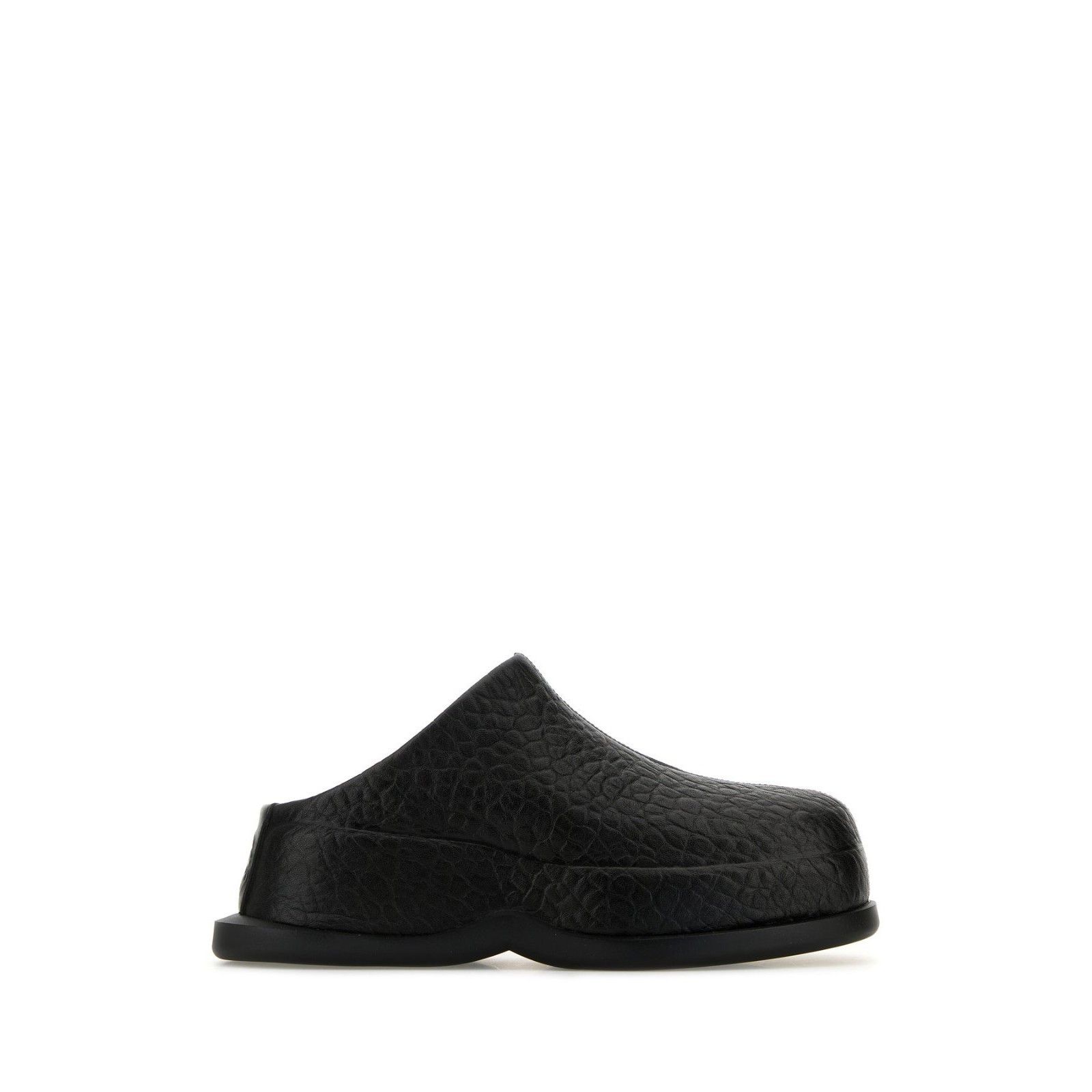 Alexander McQueen ALEXANDER MCQUEEN Wave Oversize Black Leather Slippers New & Size US 7 / IT 37 - 1 Thumbnail