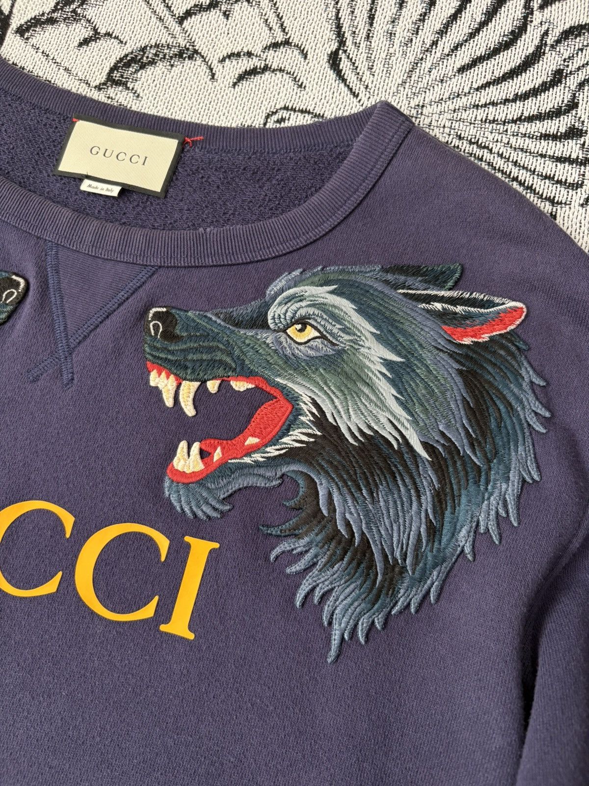 Gucci WOLF HEAD APPLIQUÉ SWEATSHIRT Size US XXL / EU 58 / 5 - 3 Thumbnail