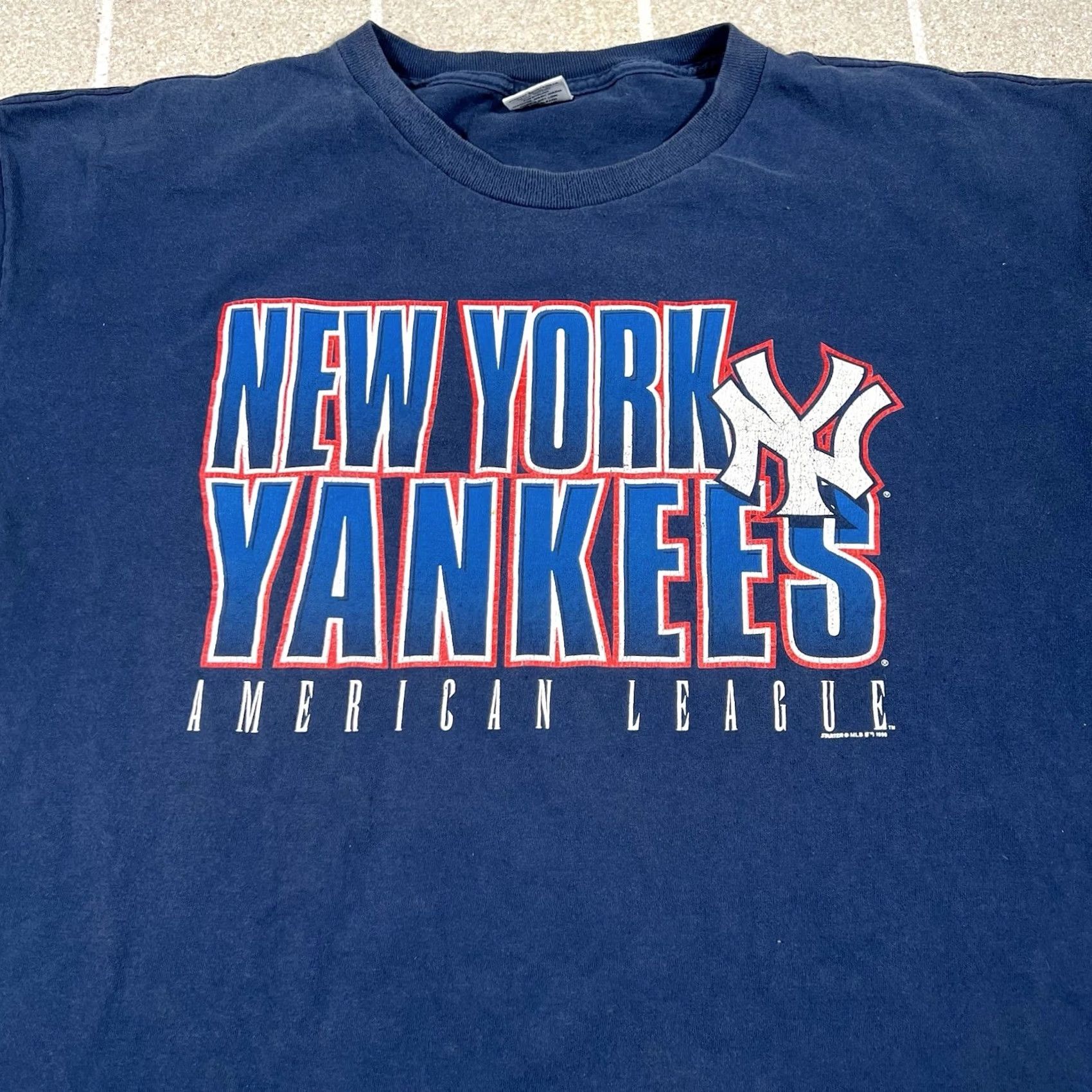 Starter VINTAGE Starter New York Yankees T-Shirt MLB USA XL Blue Mens Size US XL / EU 56 / 4 - 2 Thumbnail