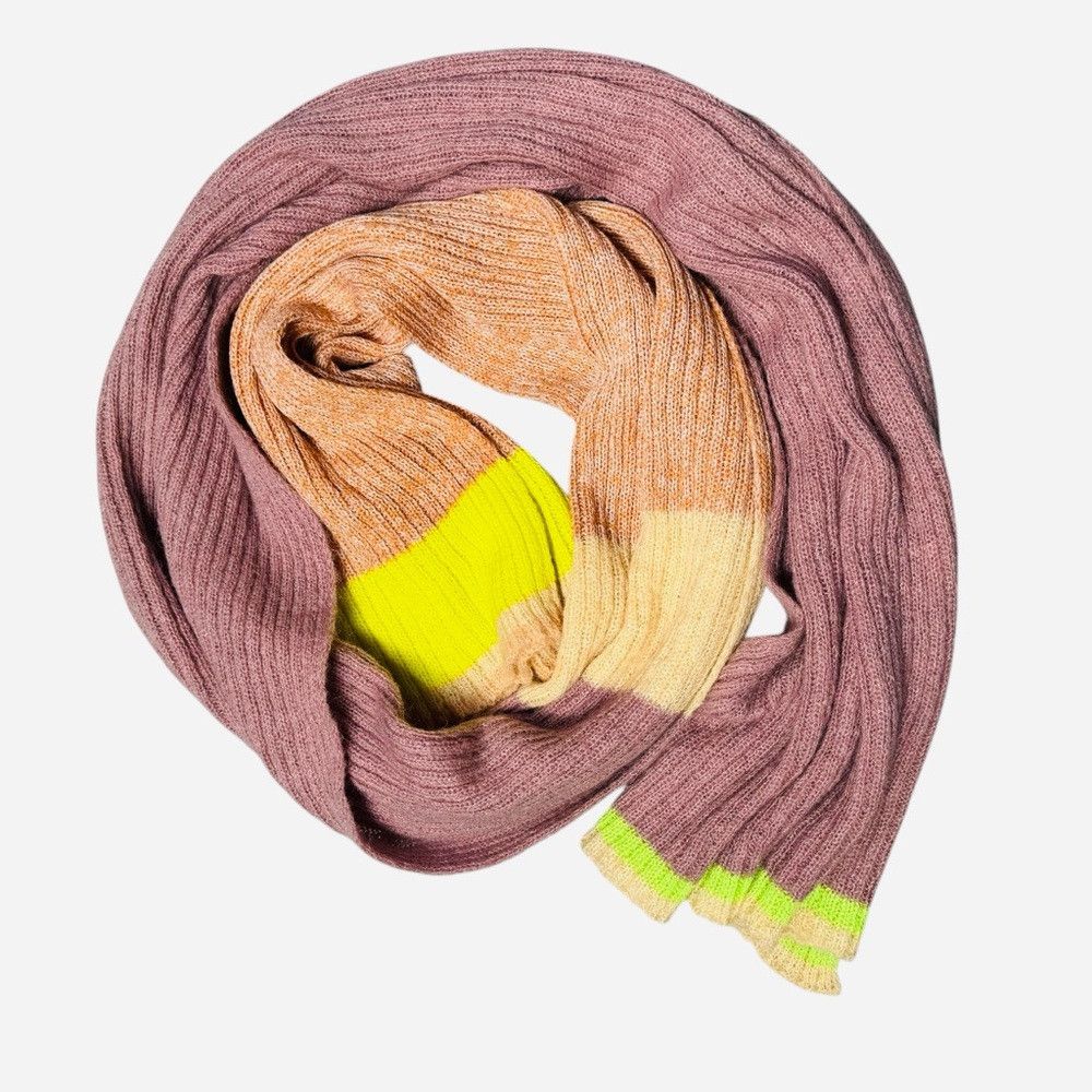 Anthropologie New Anthropologie Colorblock Stripe Wool Blend Scarf 20 x 8 Size ONE SIZE - 8 Thumbnail