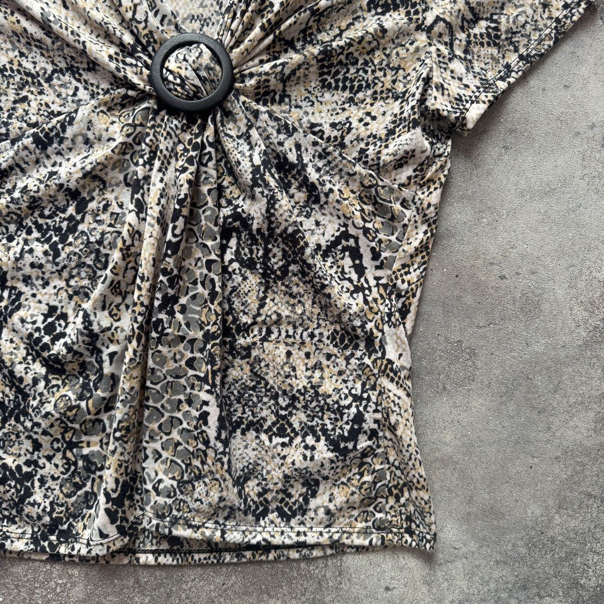 Hysteric Glamour Y2K Aesthetic Vintage Cavalli Style Snake Skin Print Blouse Size L / US 10 / IT 46 - 7 Thumbnail