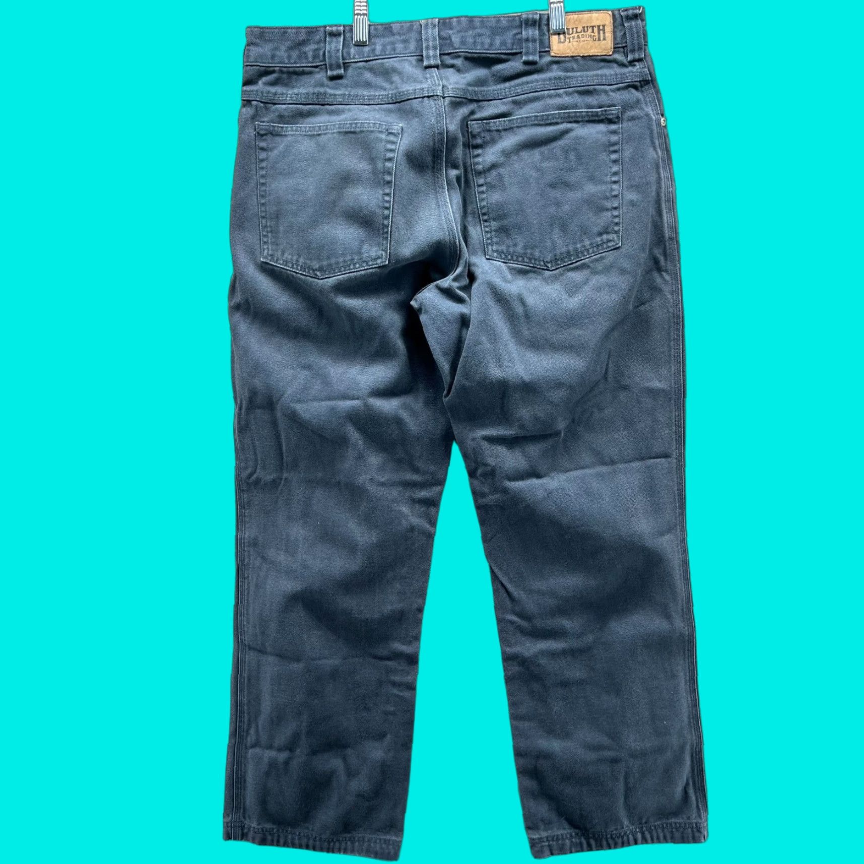 Vintage VINTAGE Duluth Jeans Mens 36x32 Blue Navy Chino Trouser Cotton Preppy Straight Baggy Jeans Size US 36 / EU 52 - 1 Thumbnail