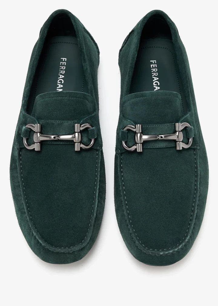 Salvatore Ferragamo os11x0126 Gancini Driving Loafers in Green Size US 9.5 / EU 42-43 - 5 Thumbnail