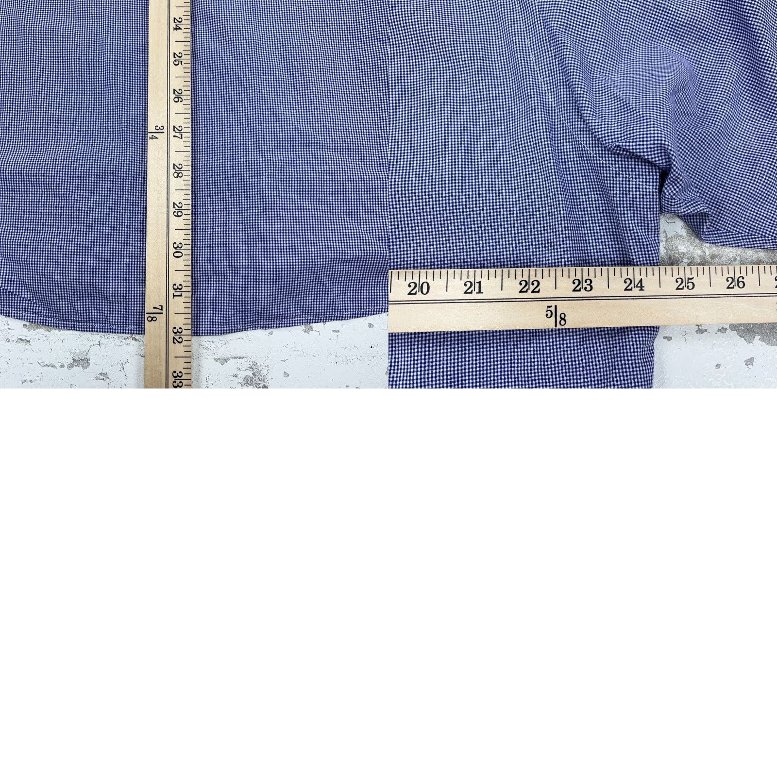 Ralph Lauren Ralph Lauren Shirt Men 16 33 Blue Button Up Yarmouth Mini Check Size 42R - 8 Thumbnail