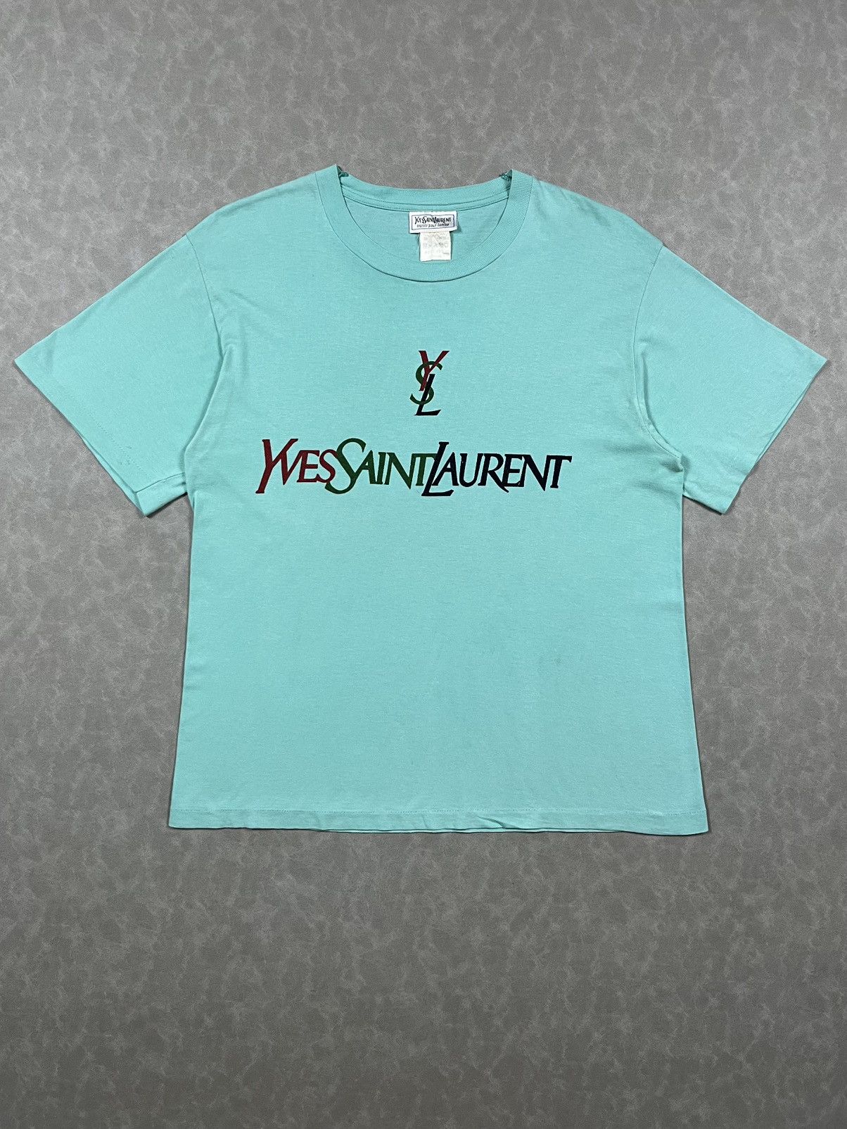 Yves Saint Laurent 90s YSL big logo tee Size US M / EU 48-50 / 2 - 1 Thumbnail