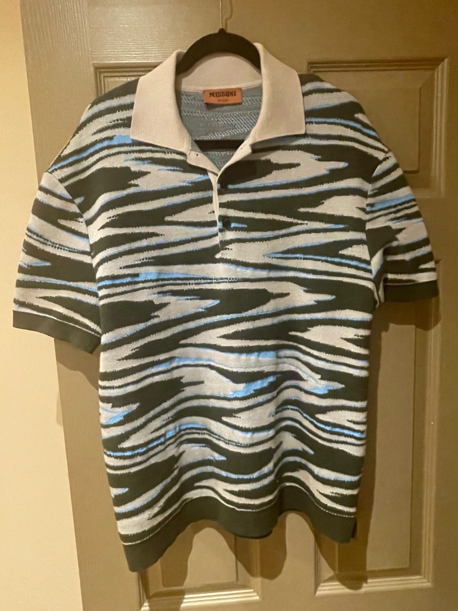 Missoni FW22 Missoni Knit Short Sleeve Polo 50 Large Size US L / EU 52-54 / 3 - 1 Thumbnail