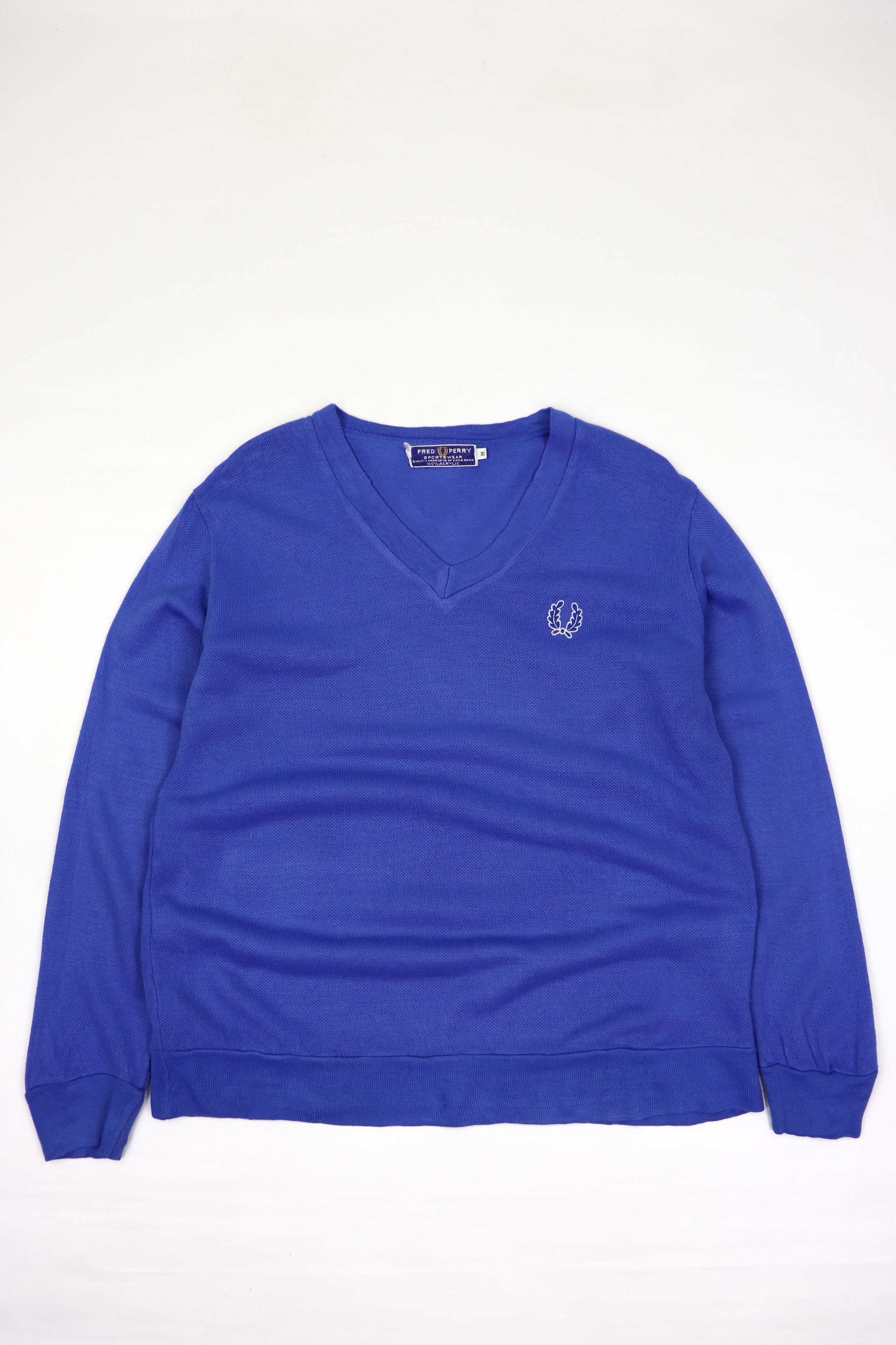 Fred Perry Fred Perry Sportswear Vintage 80s Acrylic V-neck Sweater Size US M / EU 48-50 / 2 - 1 Thumbnail