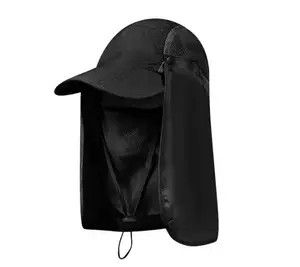 Other Gangsta Mesh Camp Hat With Facemask Black Color Size ONE SIZE - 2 Thumbnail