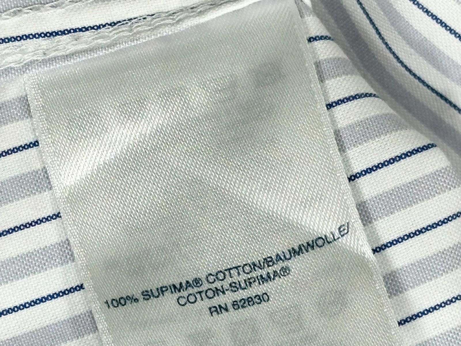 Lands' End Lands End Striped No Iron Pinpoint Button Up Gray Mens M Size US M / EU 48-50 / 2 - 5 Thumbnail