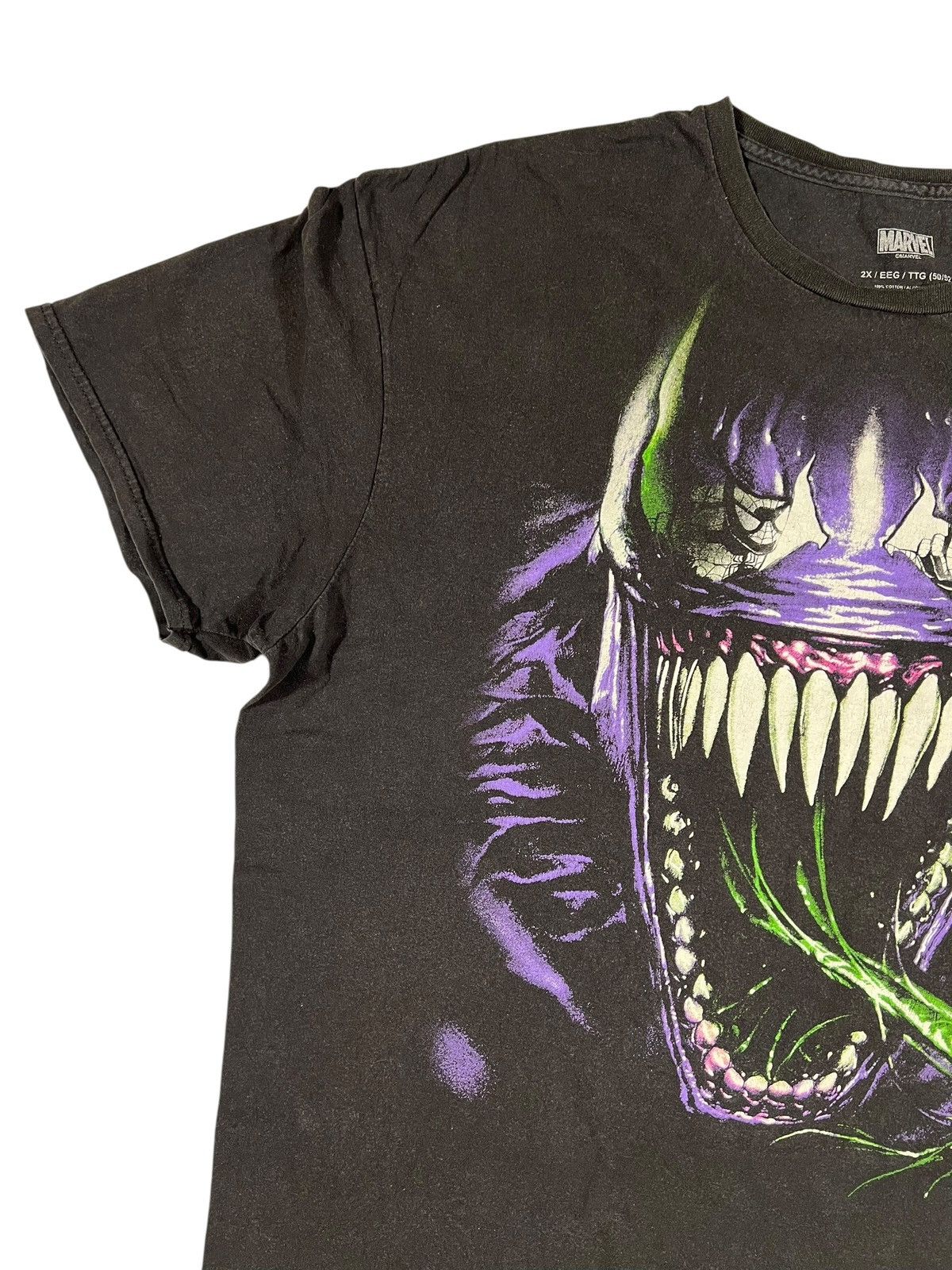 Marvel Comics Y2K Era Faded Black Venom T-Shirt Size US XXL / EU 58 / 5 - 7 Thumbnail