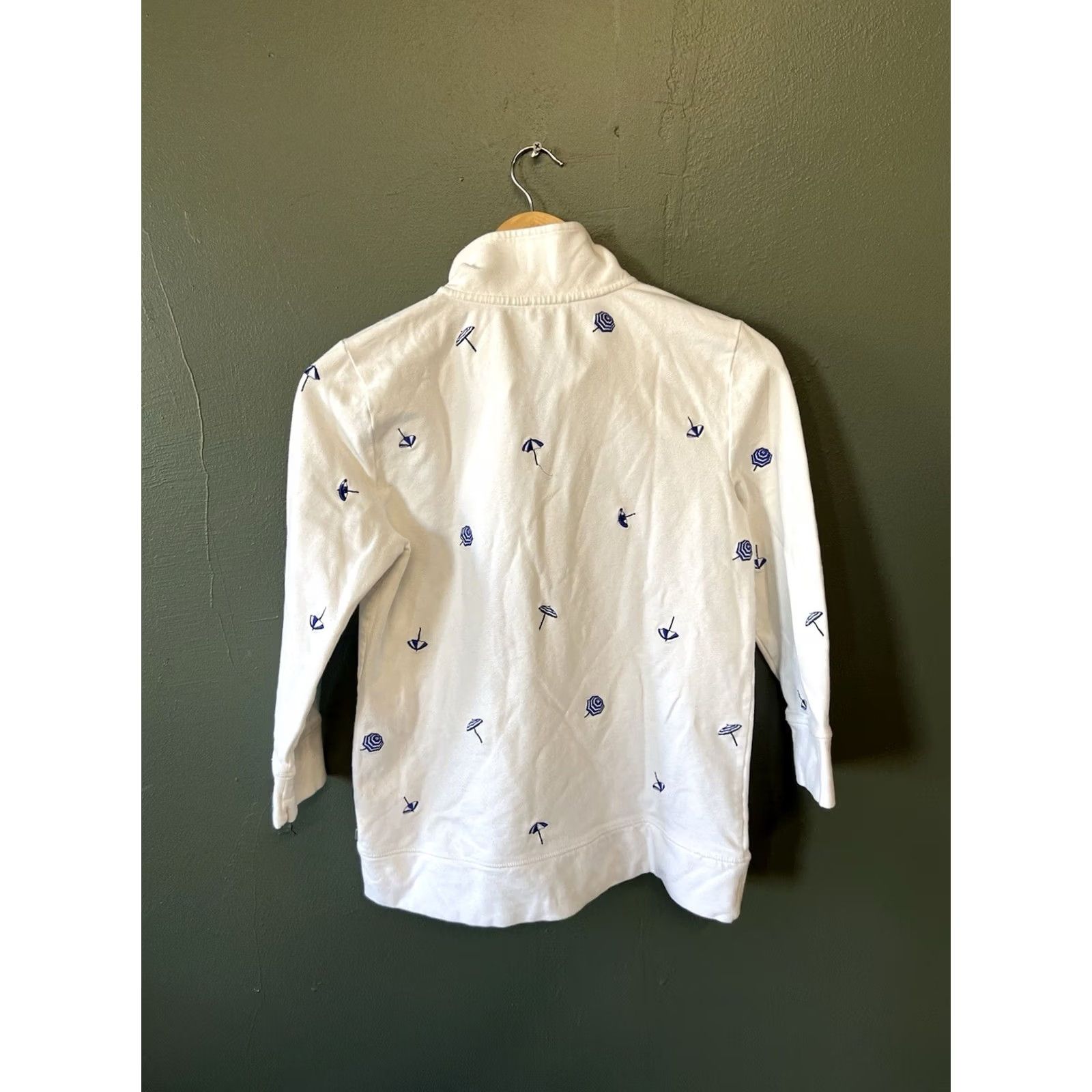 Talbots Talbots Womens White 1/2 Zip Pullover Sweater Mock Neck Size Small Size S / US 4 / IT 40 - 2 Thumbnail