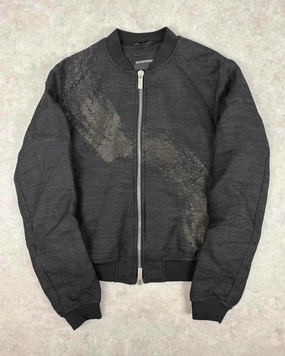 Emporio Armani AW2015 Emporio Armani Black Wool Aura Bomber Jacket Size US S / EU 44-46 / 1 - 1 Thumbnail