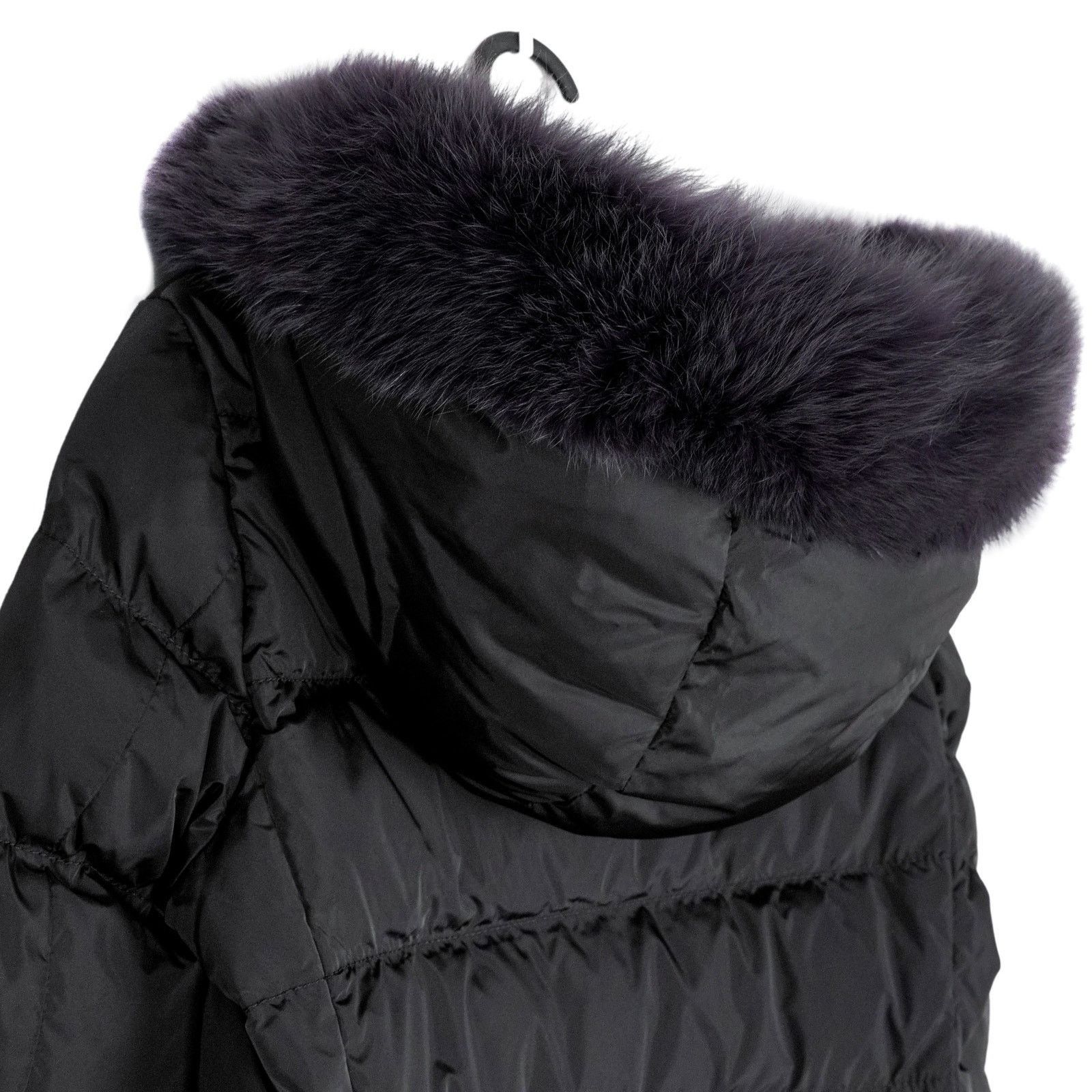 Prada Prada Black Nylon Fox Fur Hooded Womens Down Puffer Jacket Size XS / US 0-2 / IT 36-38 - 6 Thumbnail