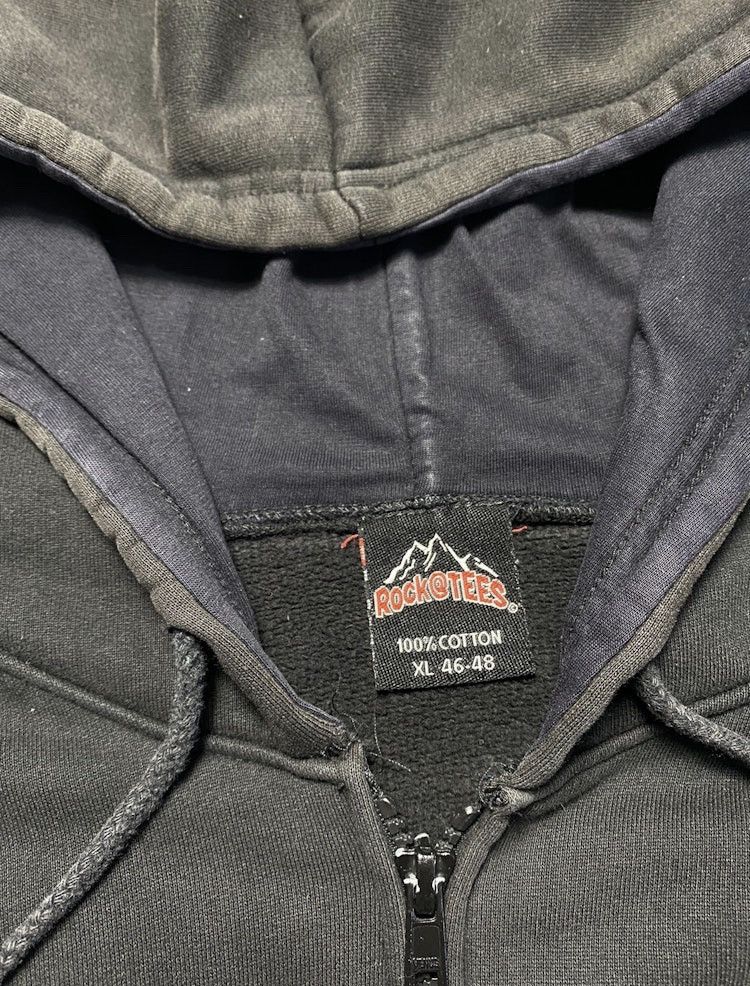 Band Tees × Iron Maiden × Vintage Vintage Iron Maiden distressed sun faded zipper zip hoodie Size US XL / EU 56 / 4 - 22 Thumbnail