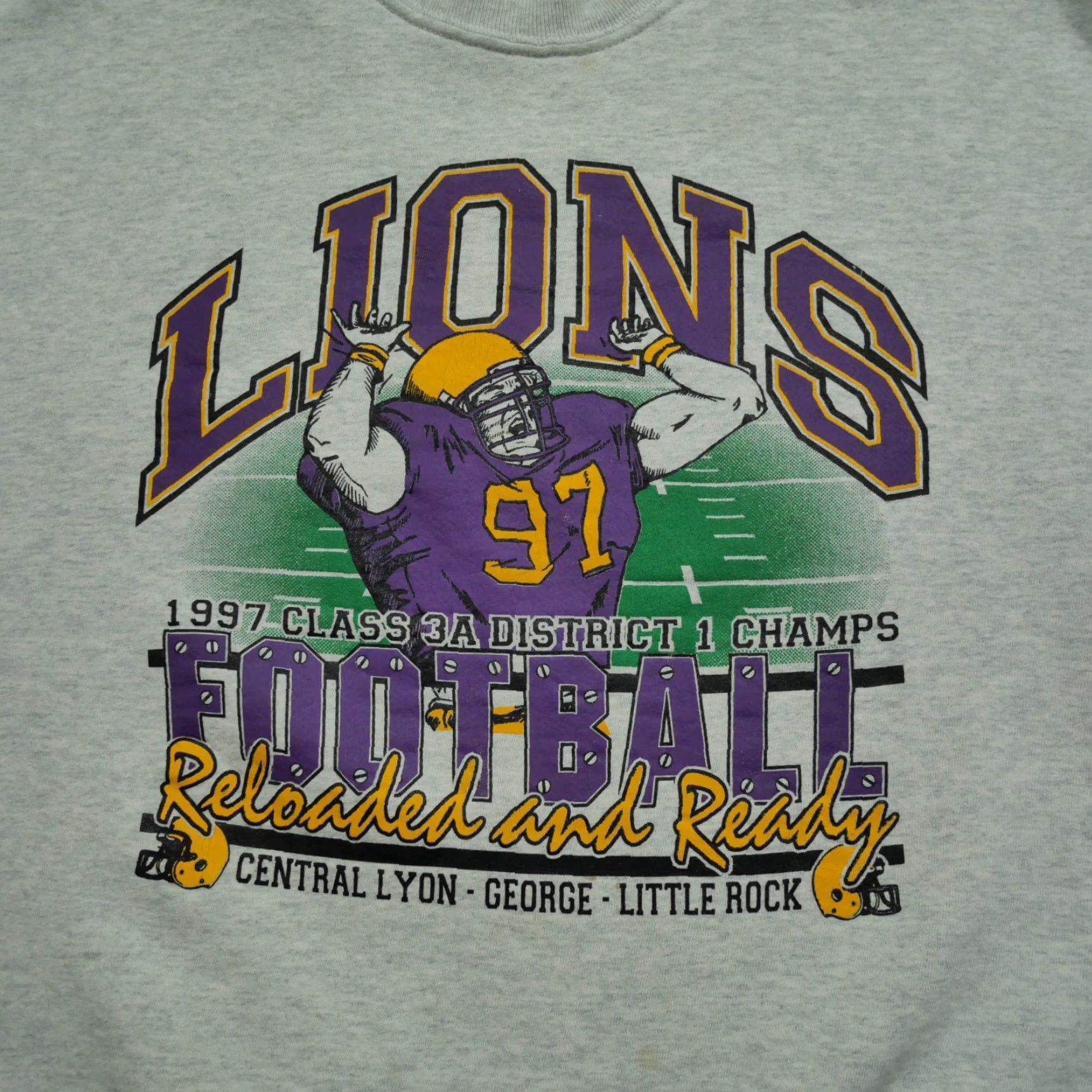 Fruit Of The Loom VINTAGE Fruit of the Loom Sweatshirt Men 90s Pullover Crew Neck XL Gray/Gray Football Winter 1997 Size US XL / EU 56 / 4 - 2 Thumbnail