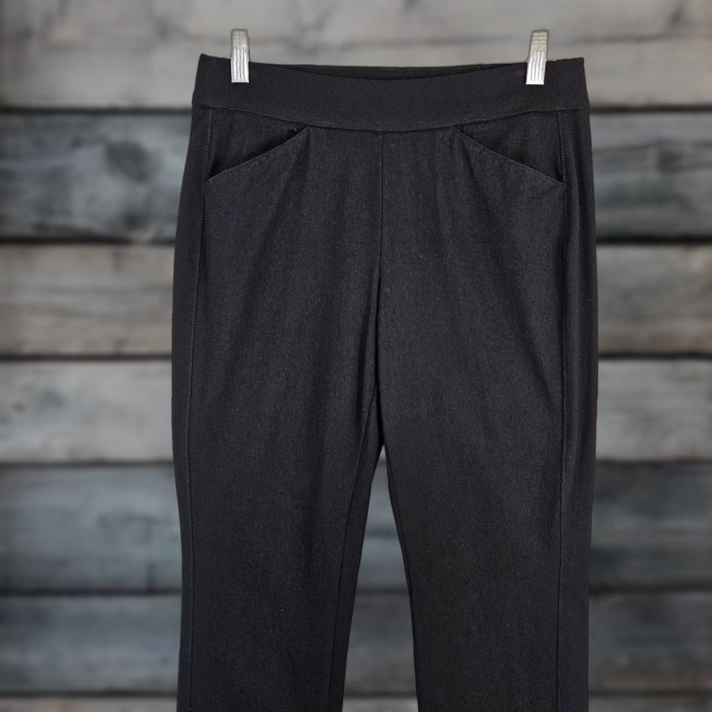 Vintage Chico's Travelers Womens Ankle Pants Sz Small Black Pull On Mid Rise Size 28" / US 6 / IT 42 - 1 Thumbnail