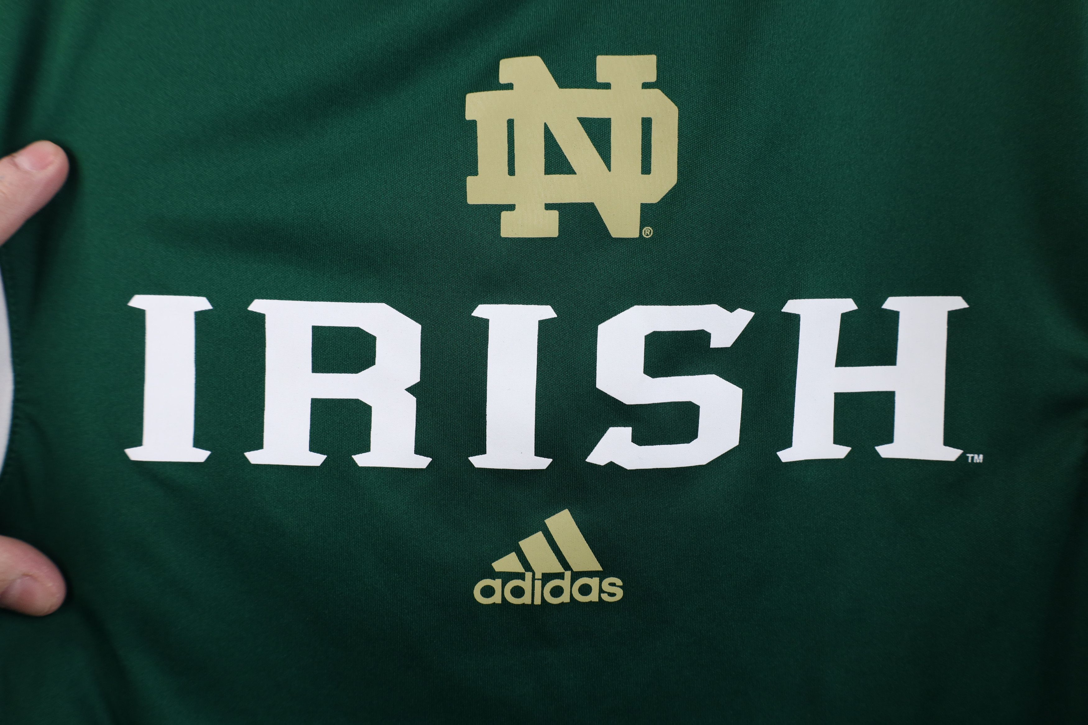 Adidas Adidas Notre Dame University Football Short Sleeve T-Shirt Size US XL / EU 56 / 4 - 4 Thumbnail