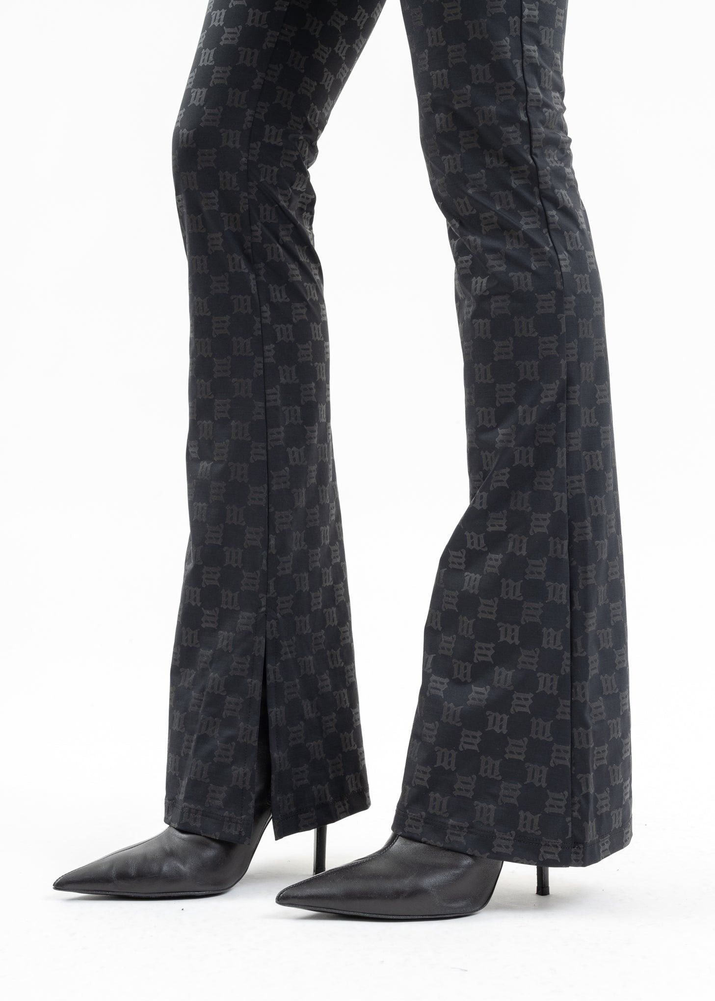 Misbhv $390 MISBHV Monogram Flared Trousers Size 28" / US 6 / IT 42 - 4 Thumbnail