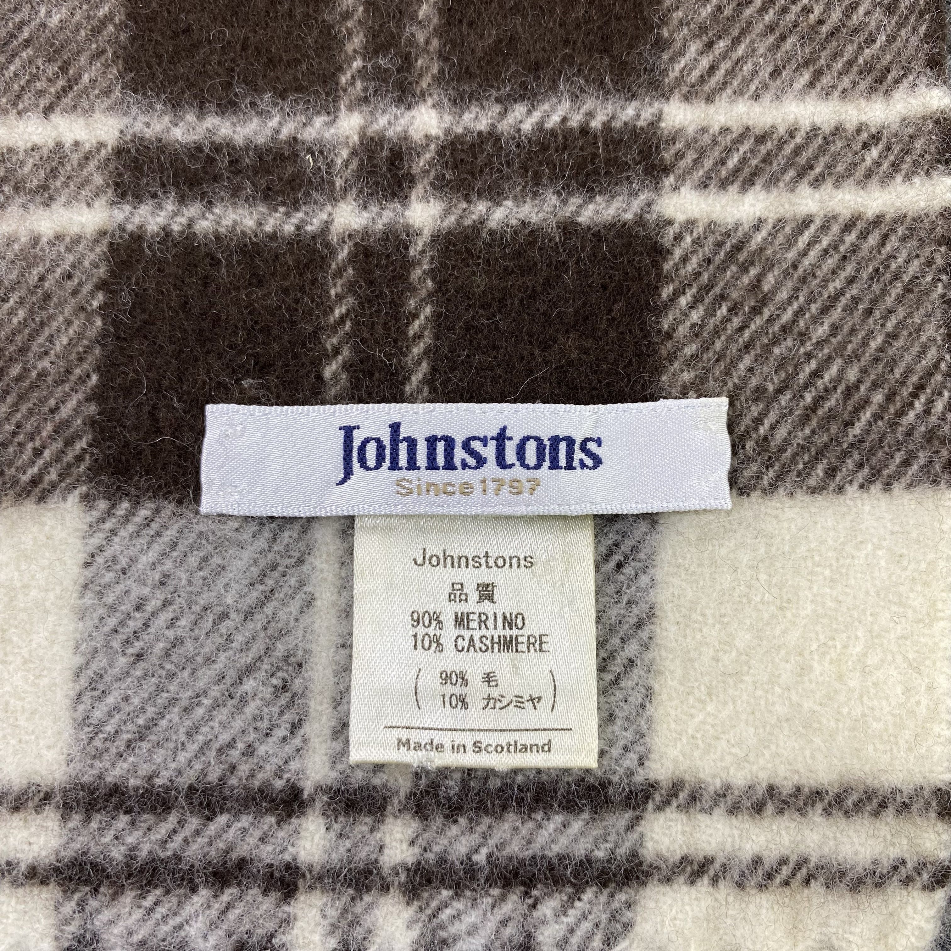 Johnstons Of Elgin × Vintage Johnstons Muffler Scarf / Neckwear - T1541 Size ONE SIZE - 5 Thumbnail