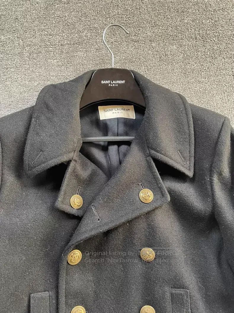 Saint Laurent Paris Saint Laurent Paris Navy Double-breasted Jacket with Gold Size US M / EU 48-50 / 2 - 4 Thumbnail