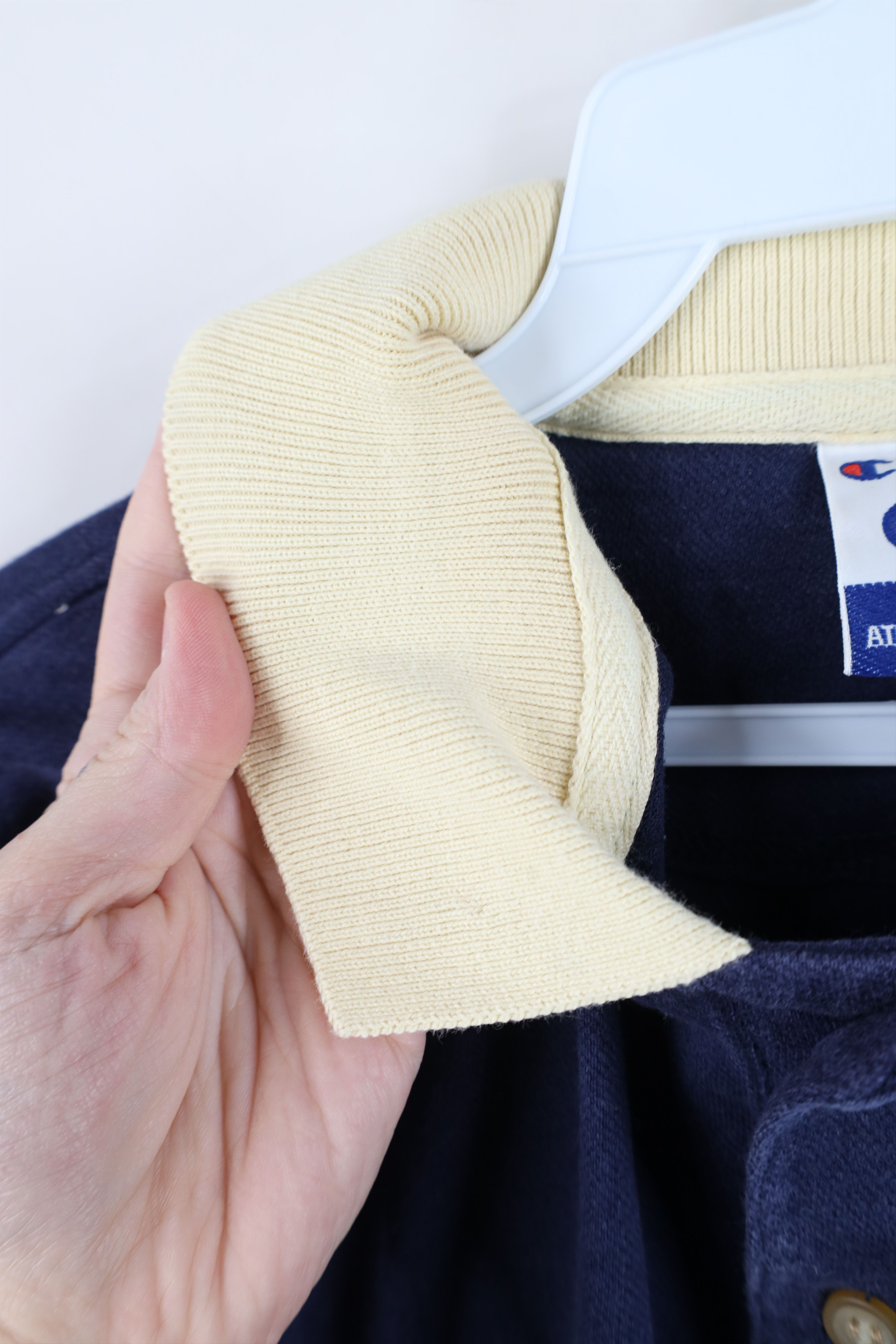 Champion Vintage 90s Champion Notre Dame University Polo Shirt Blue Size US L / EU 52-54 / 3 - 10 Thumbnail