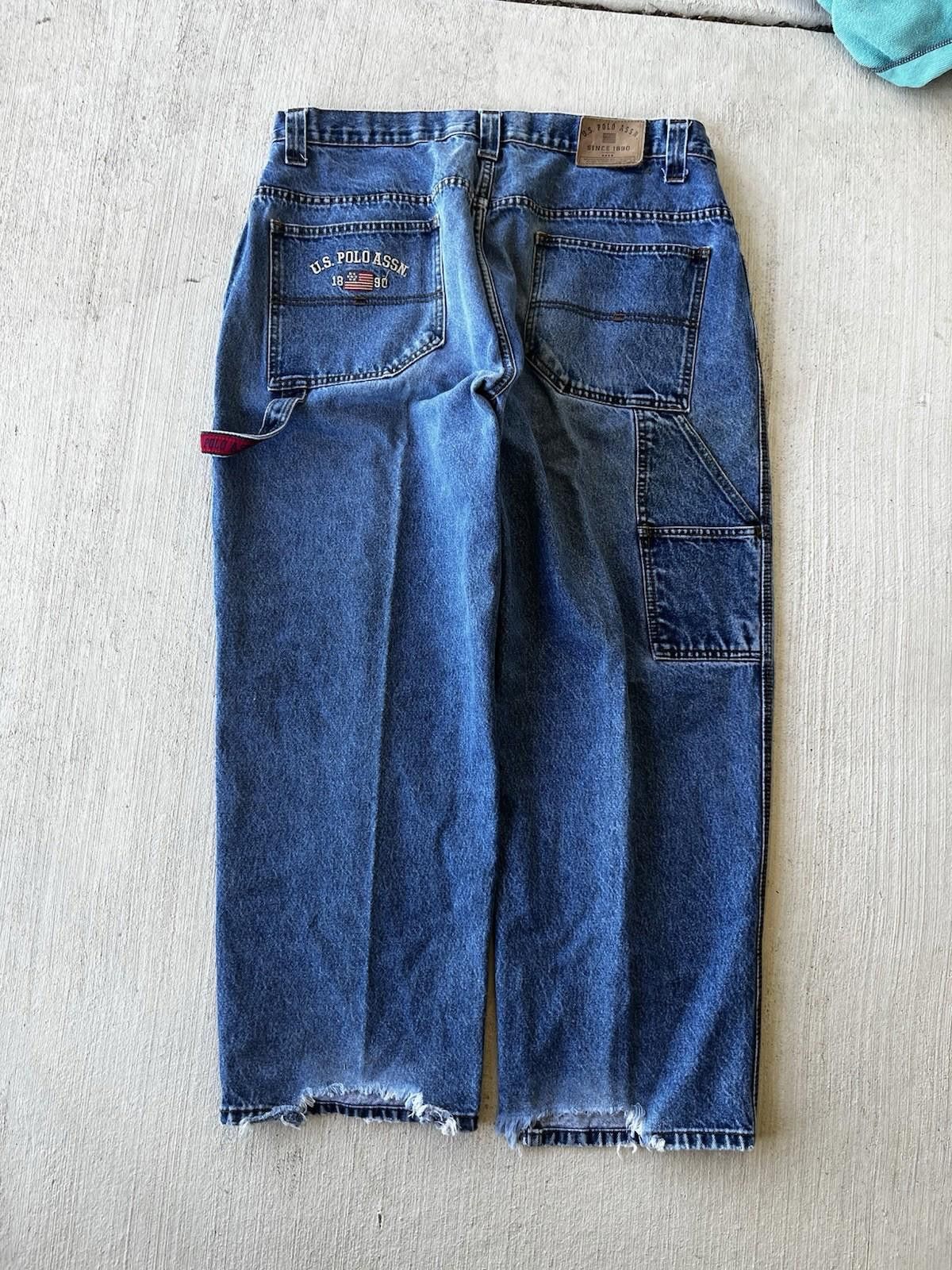 U.S. Polo Assn. VTG US Polo Assn. Carpenter Jeans Mens 38x30 Blue Baggy Size US 38 / EU 54 - 3 Thumbnail