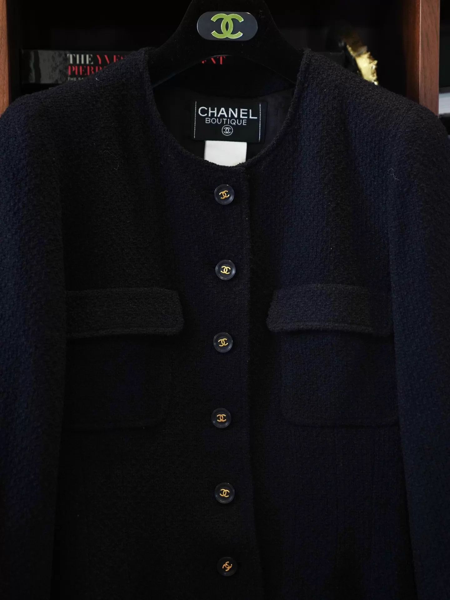 Chanel Chanel 90s Navy Wool 4-Pocket Single-Breasted Blazer Size S / US 4 / IT 40 - 9 Thumbnail