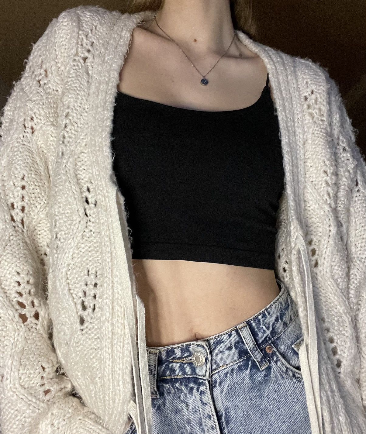 Vintage knitted sweater Size ONE SIZE - 5 Thumbnail