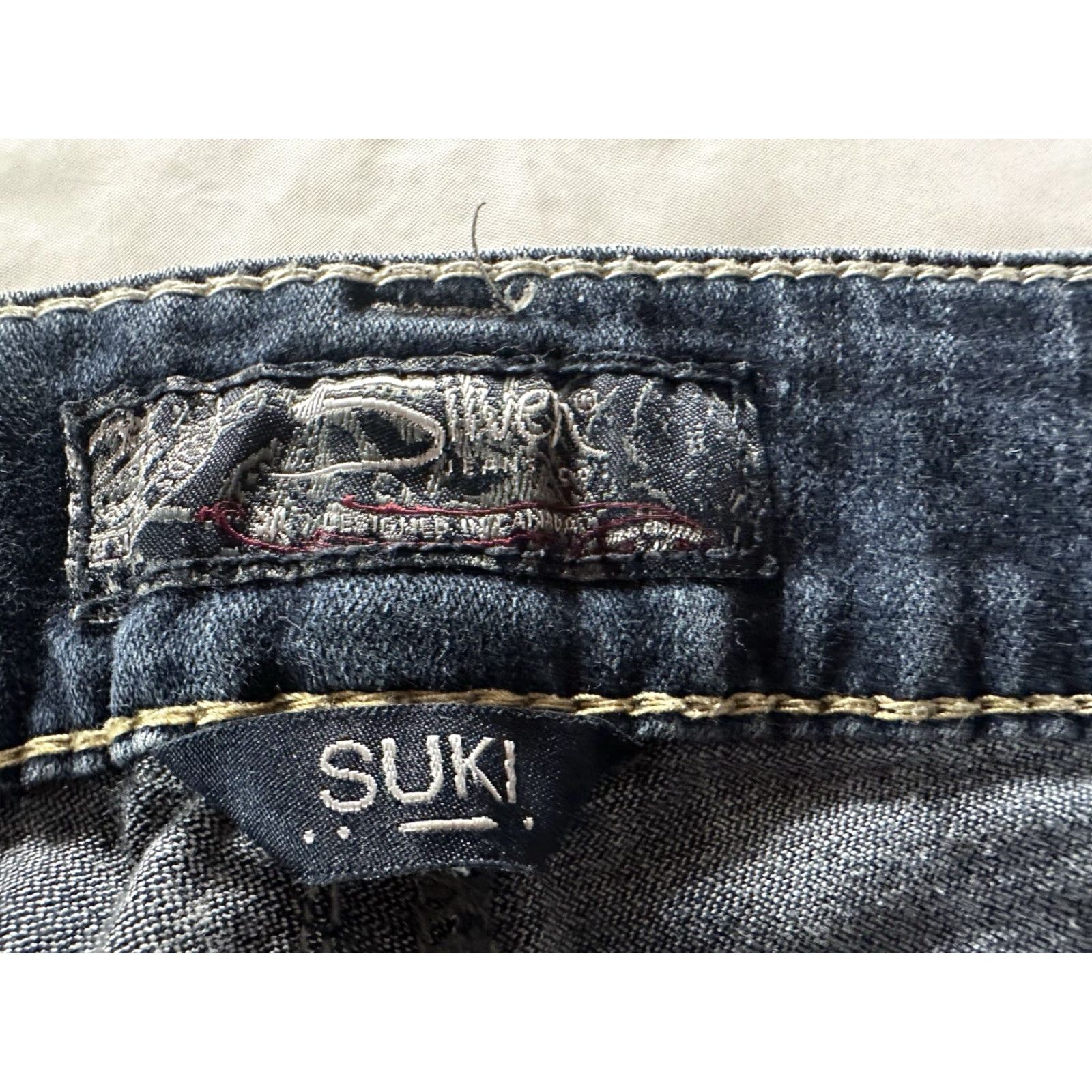 Silver Jeans Co. Silver Jeans Suki Womens Jeans 34x33 Slim Boot Dark Wash Stretch Denim Size 30" / US 8 / IT 44 - 4 Thumbnail