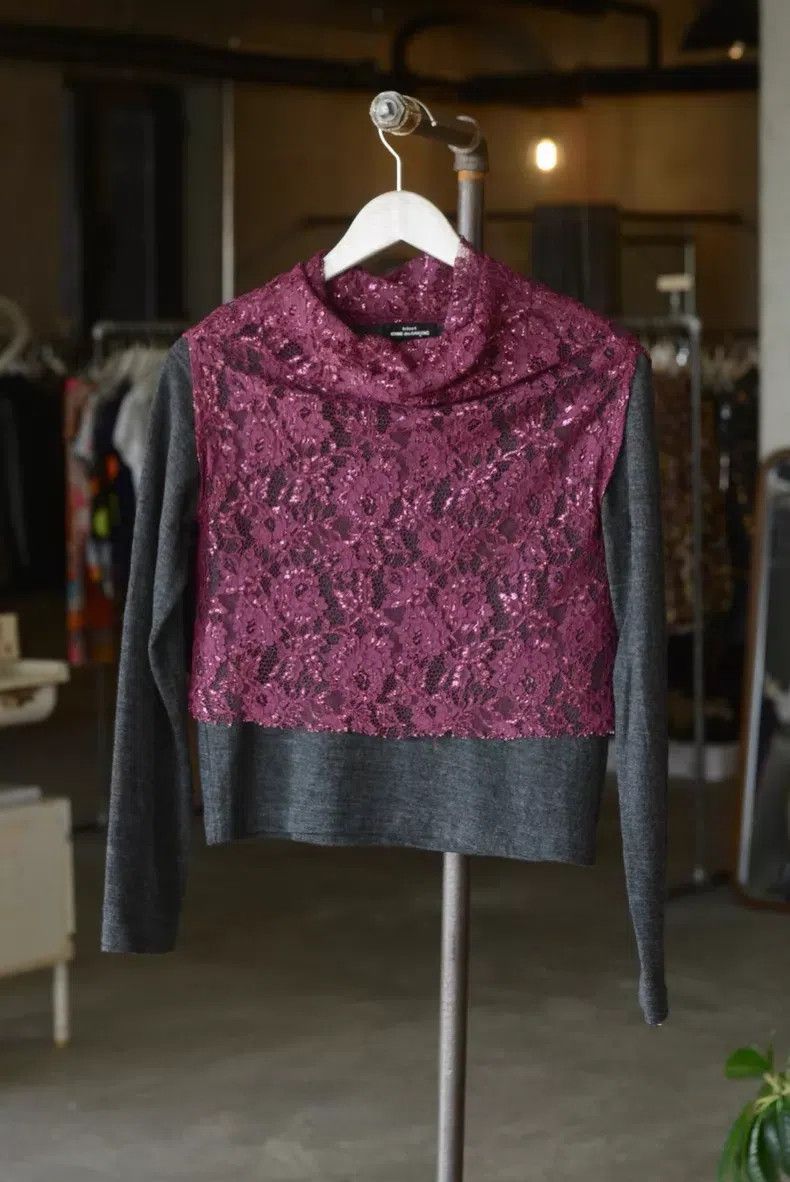 Comme des Garcons Comme Des Garcons Wool Lace Fake Two-piece Top Size S / US 4 / IT 40 - 1 Thumbnail