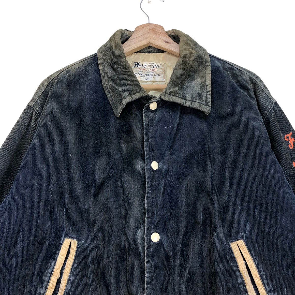 Vintage VTG 80s Bomber Buccaneer Mfg Wrestling Jacket Made In Usa Size US M / EU 48-50 / 2 - 4 Thumbnail