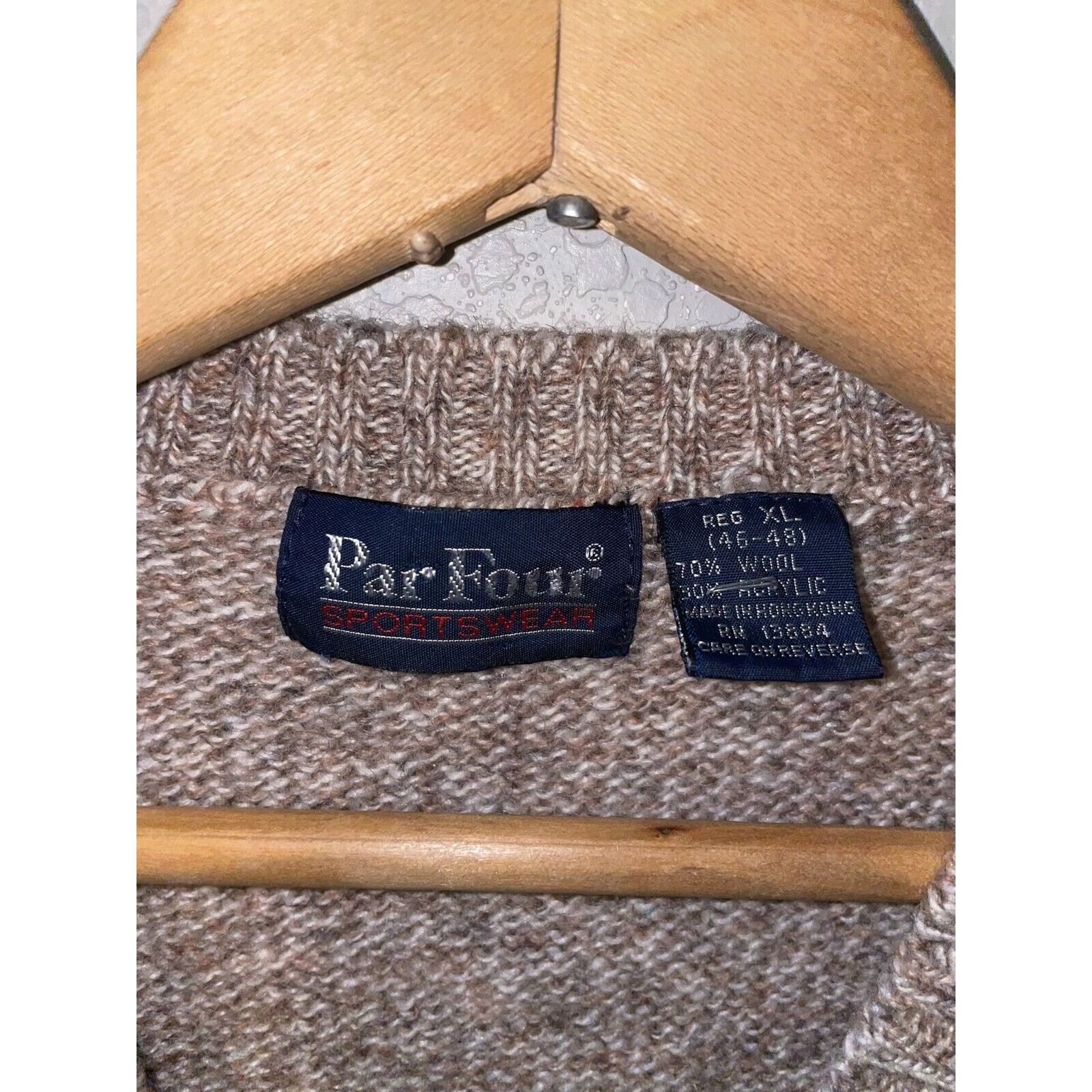 Other Vintage Par Four Sweater Vest Sportswear Brown VTG 90s Large Size US XL / EU 56 / 4 - 6 Thumbnail