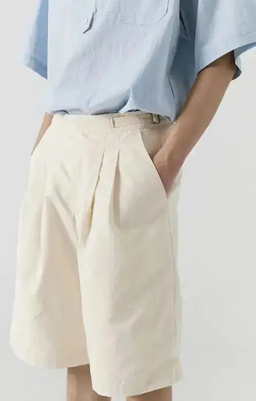 Japanese Brand 21SS Indigo Union Japan Light Beige Worker Casual Shorts Size US 30 / EU 46 - 4 Thumbnail