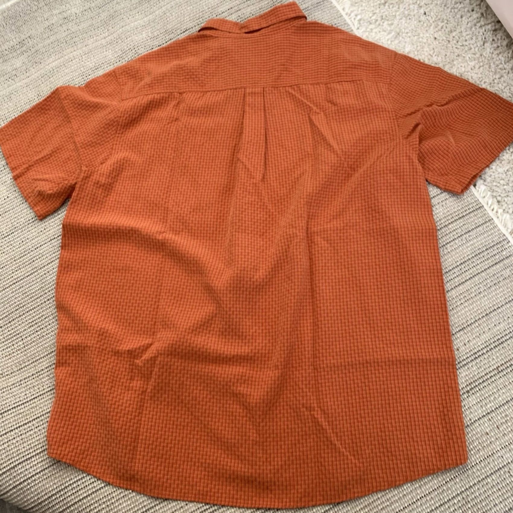 Vintage Columbia Shirt Mens XL Omni Shade Short Sleeve Vented Fishing Orange Check Size US XL / EU 56 / 4 - 5 Thumbnail