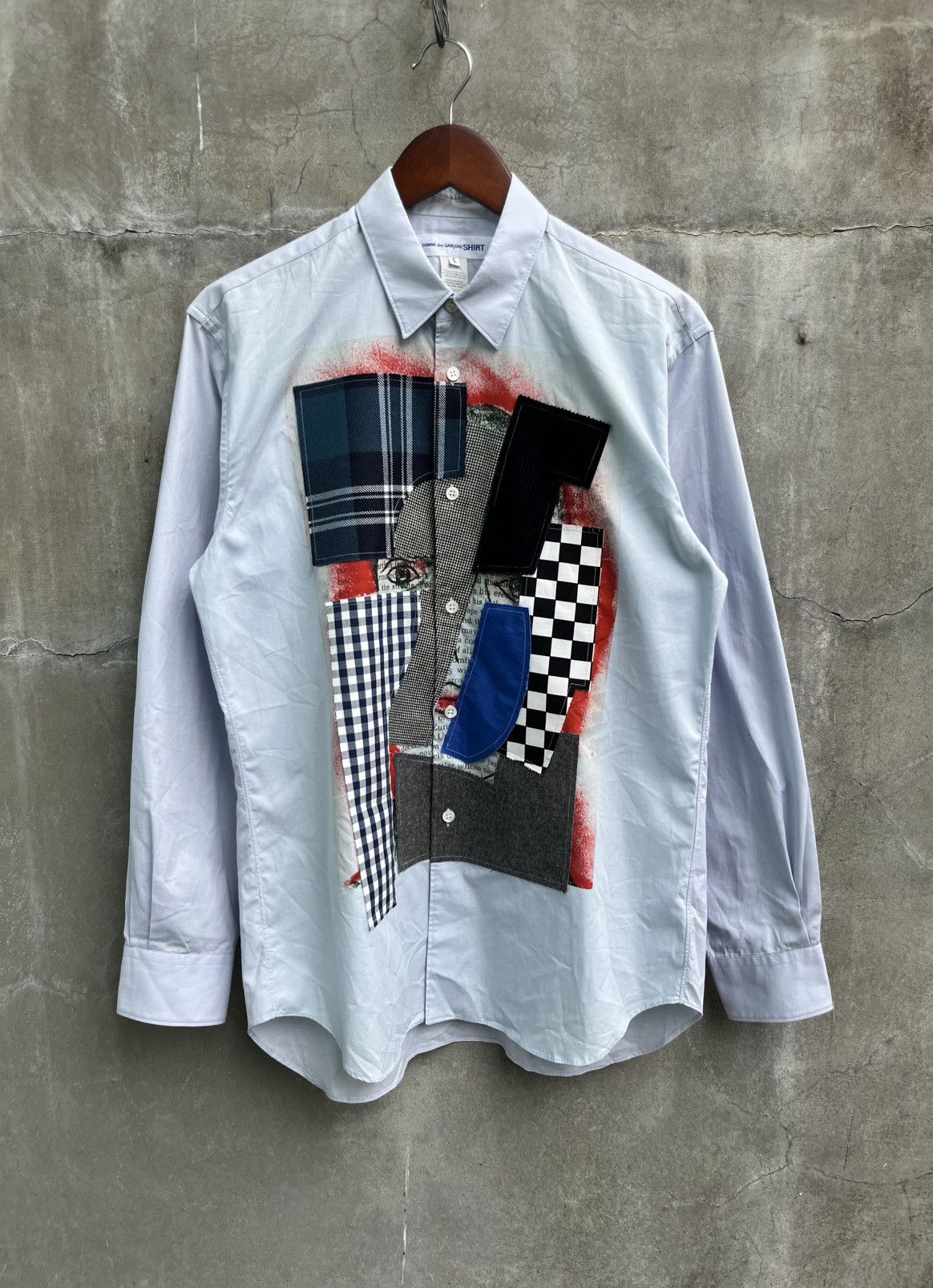 Comme des Garcons SHIRT Face Portrait Patchwork Shirt Size US S / EU 44-46 / 1 - 1 Thumbnail