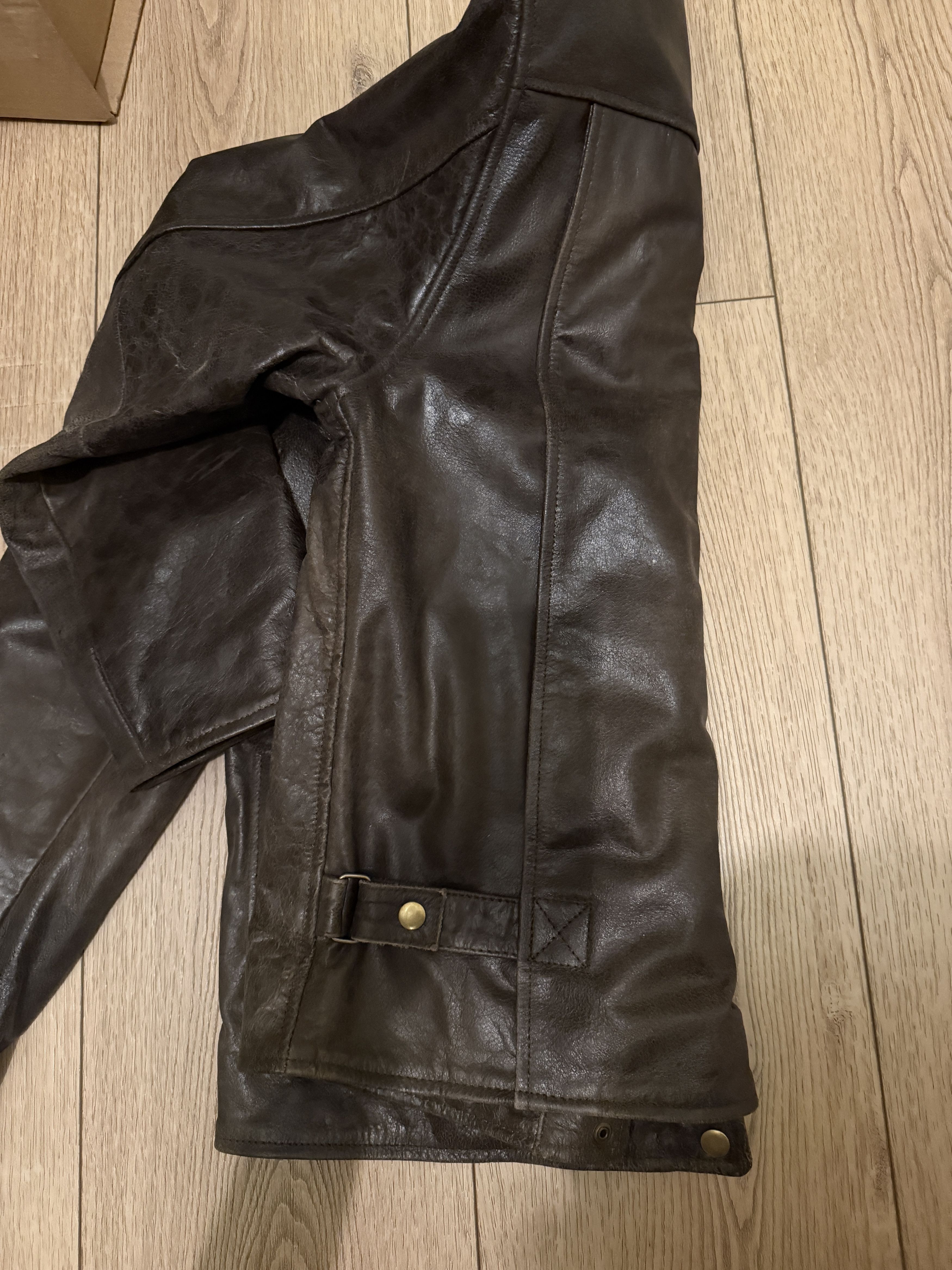 Other Vintage Italian Leather Jacket Dark Brown Size S / US 4 / IT 40 - 3 Thumbnail