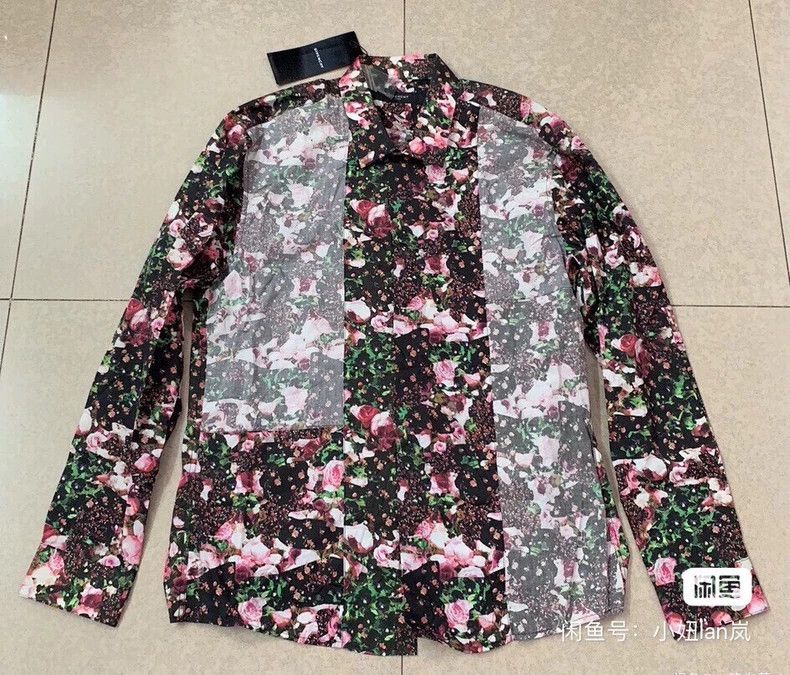 Givenchy Givenchy Men's Size 42 Flower Print Long-sleeved Slim-fit Size US XL / EU 56 / 4 - 2 Thumbnail