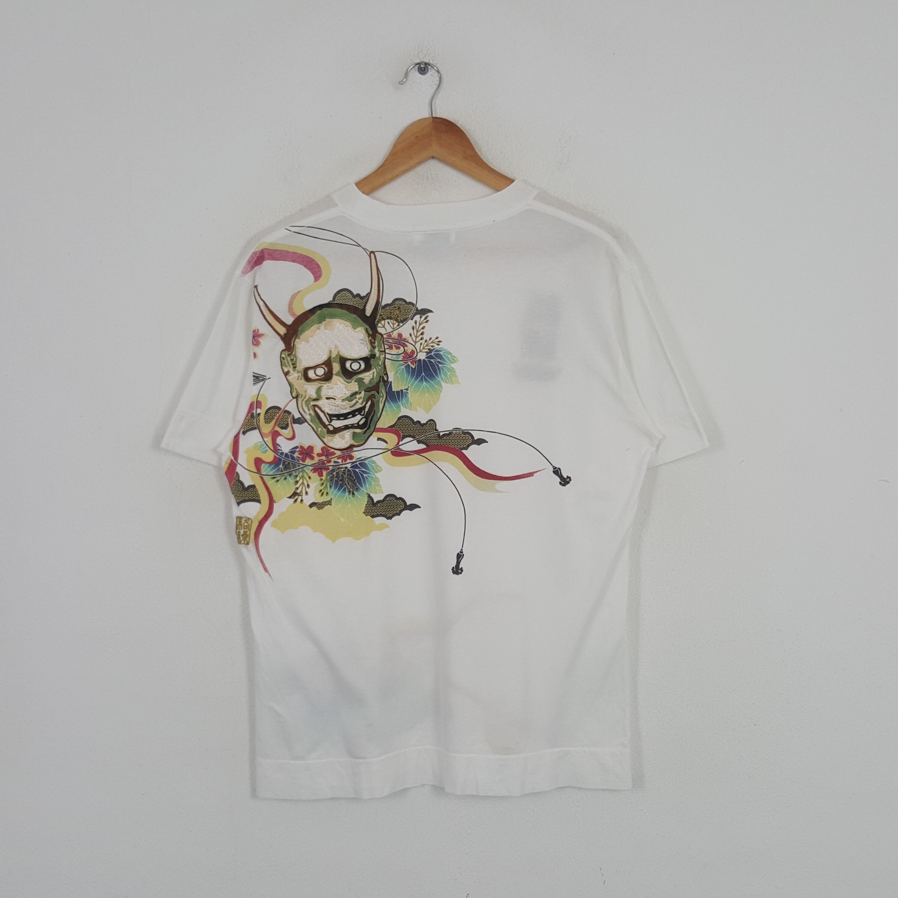 Japanese Brand × Vintage Vintage Karakuri Generation Oni Face Japanese Style Tshirt Size US L / EU 52-54 / 3 - 1 Thumbnail