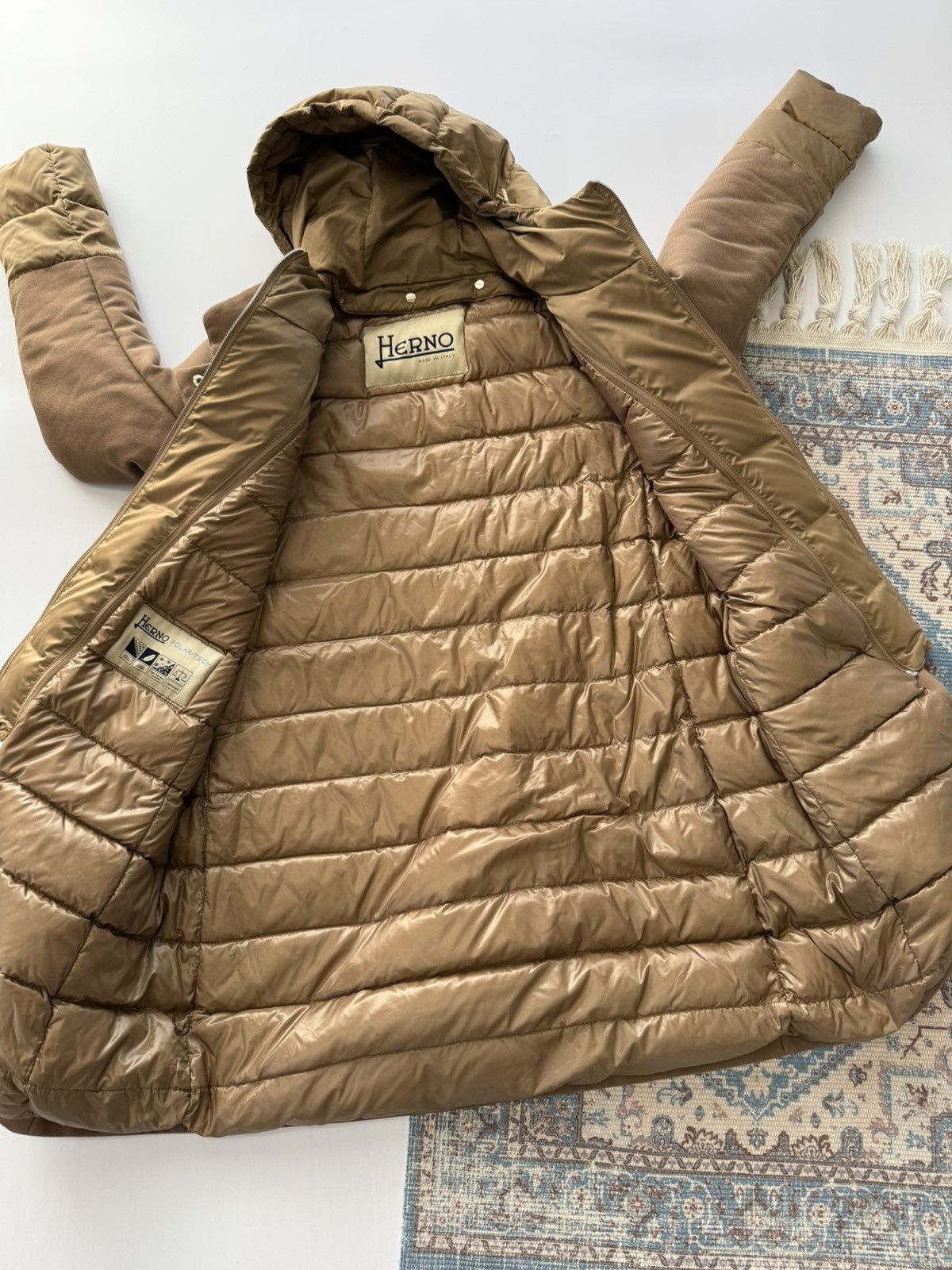 Herno Herno Brown Tan Detachable Collar Puffer Coat Jacket Wool Size M / US 6-8 / IT 42-44 - 5 Thumbnail