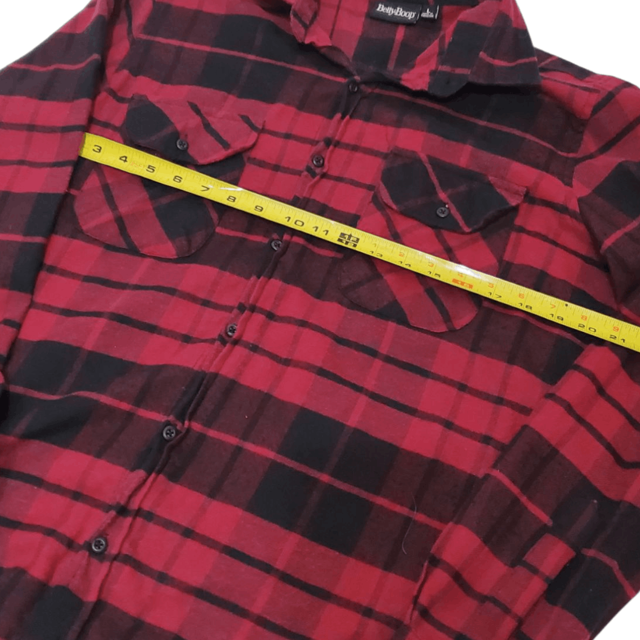Vintage Betty Boop Plaid Flannel Shirt Size US XL / EU 56 / 4 - 5 Thumbnail