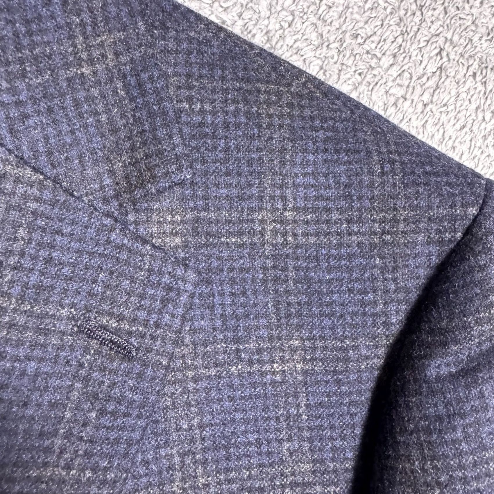 Joseph Abboud Joseph Abboud Blazer Men 42R Sport Coat Wool Windowpane Blue Notch Lapel Modern Vintage? No Size 42R - 5 Thumbnail