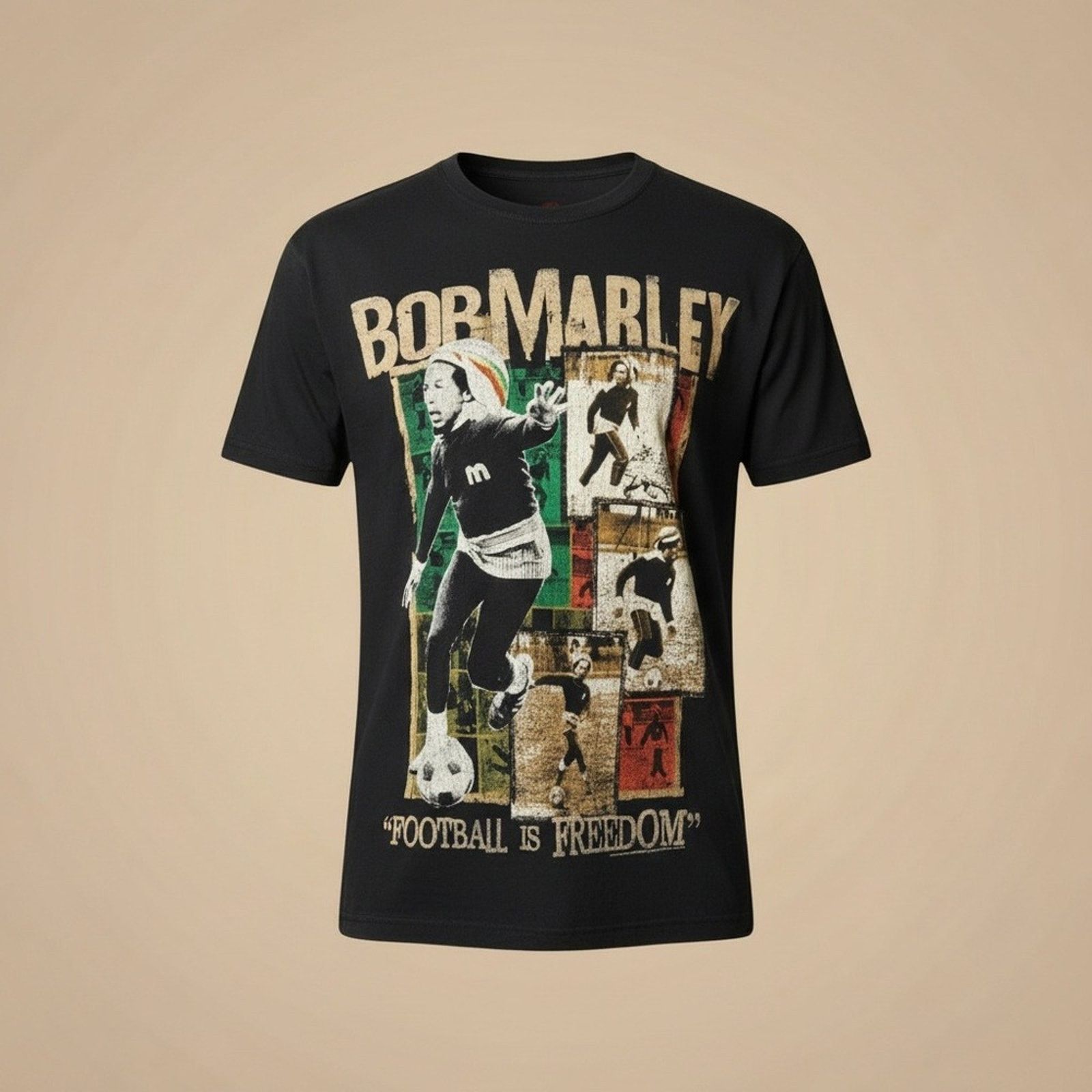 Bob Marley Bob Marley Football Graphic Tee Black Size M Size US M / EU 48-50 / 2 - 1 Thumbnail