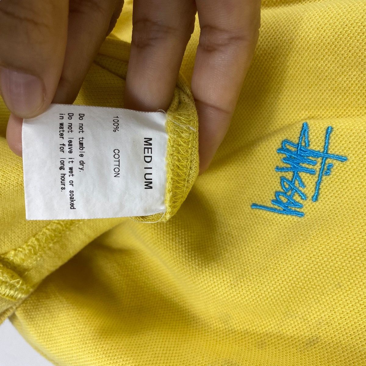 Stussy × Vintage Vintage 00's STUSSY Small Embroidery Logo Stains Polo Shirt Size US M / EU 48-50 / 2 - 8 Thumbnail