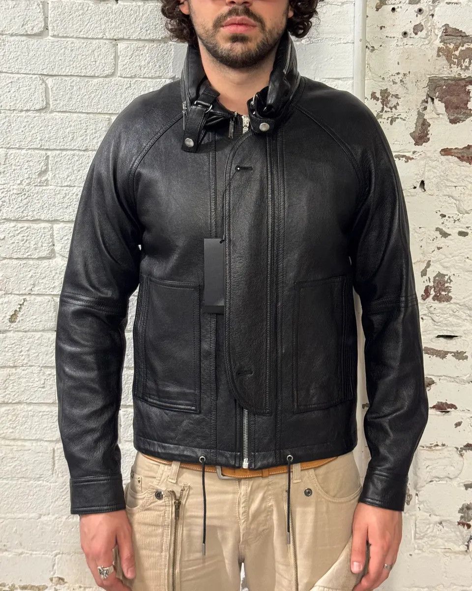 Saint Laurent Paris AW2017 Saint Laurent Black Leather Hooded Detachable Collar Jacket Size US S / EU 44-46 / 1 - 2 Thumbnail