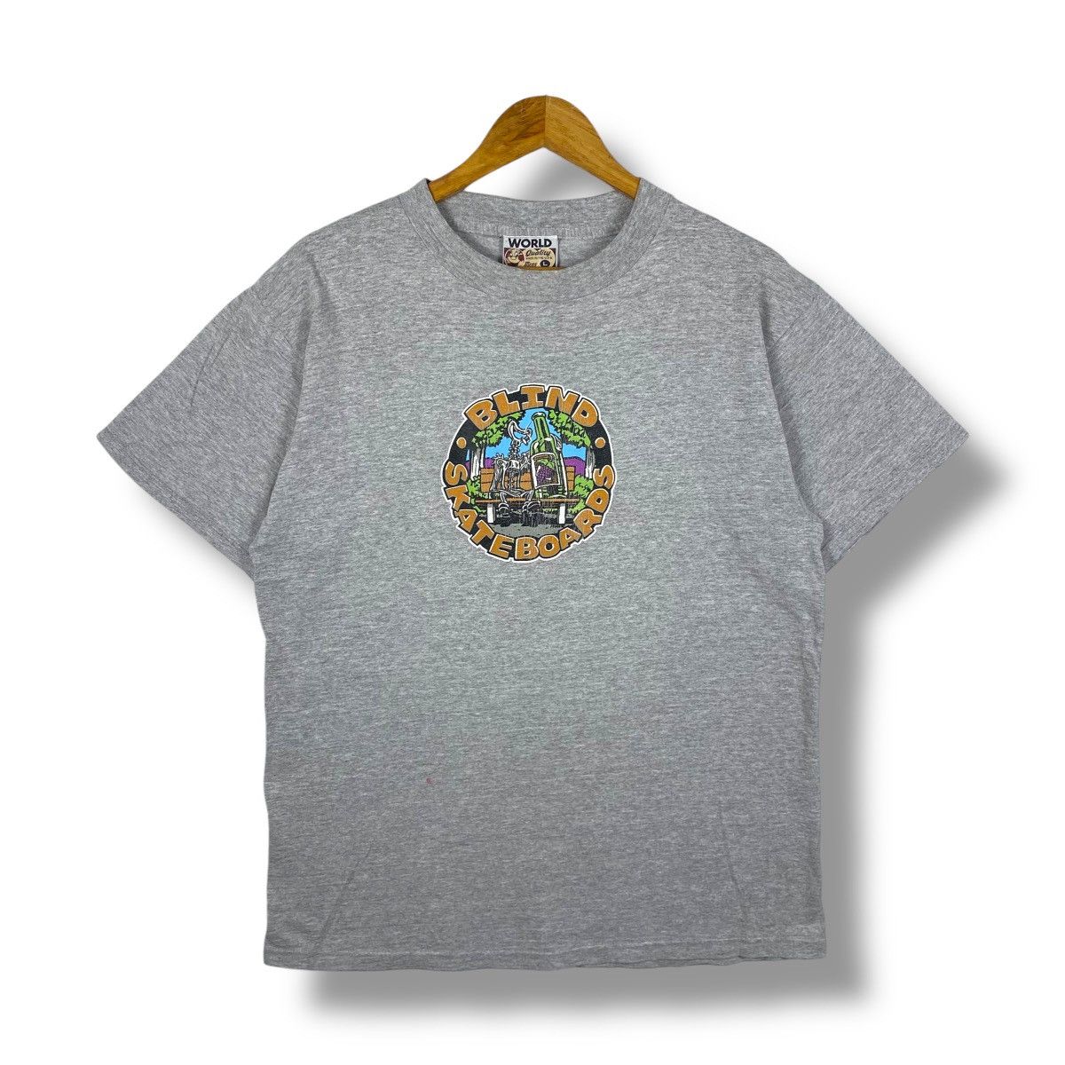 World Industries Vintage 90s WORLD INDUSTRIES Blind Skateboards Graphic Tee Size US L / EU 52-54 / 3 - 1 Thumbnail
