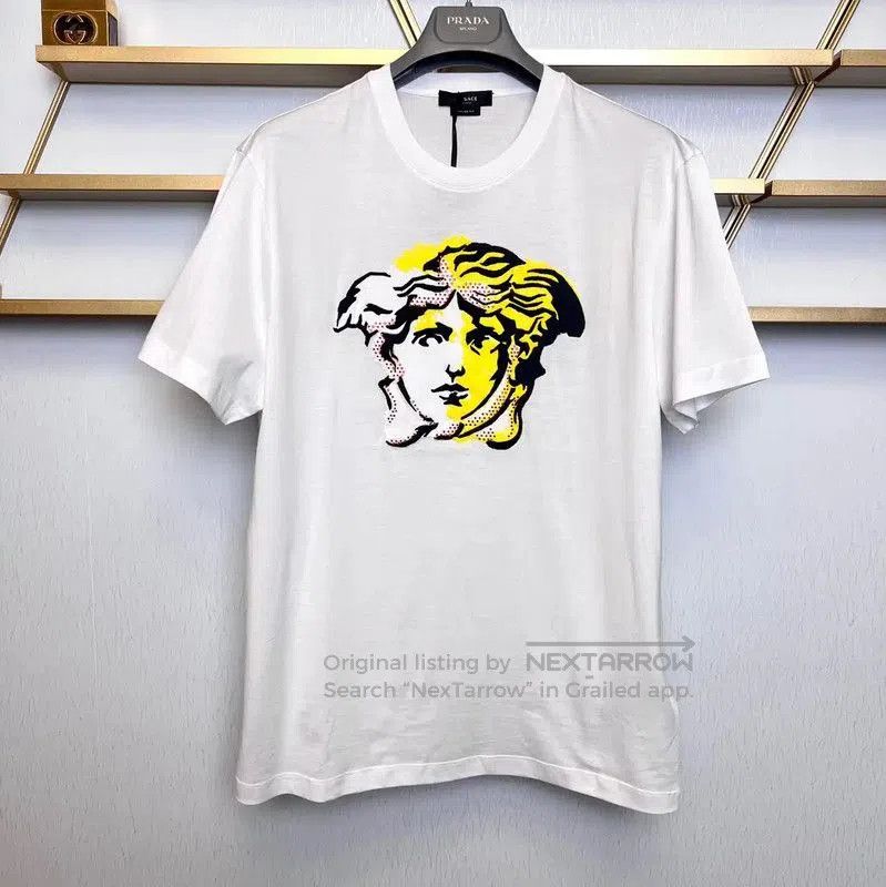 Versace Summer White Cotton Men’s T-Shirt .