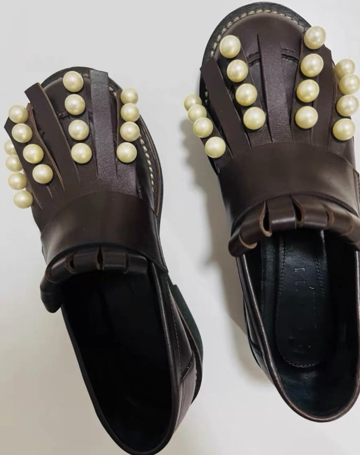 Marni Marni Pearl Embellished Loafers K23 Size US 6 / IT 36 - 1 Thumbnail