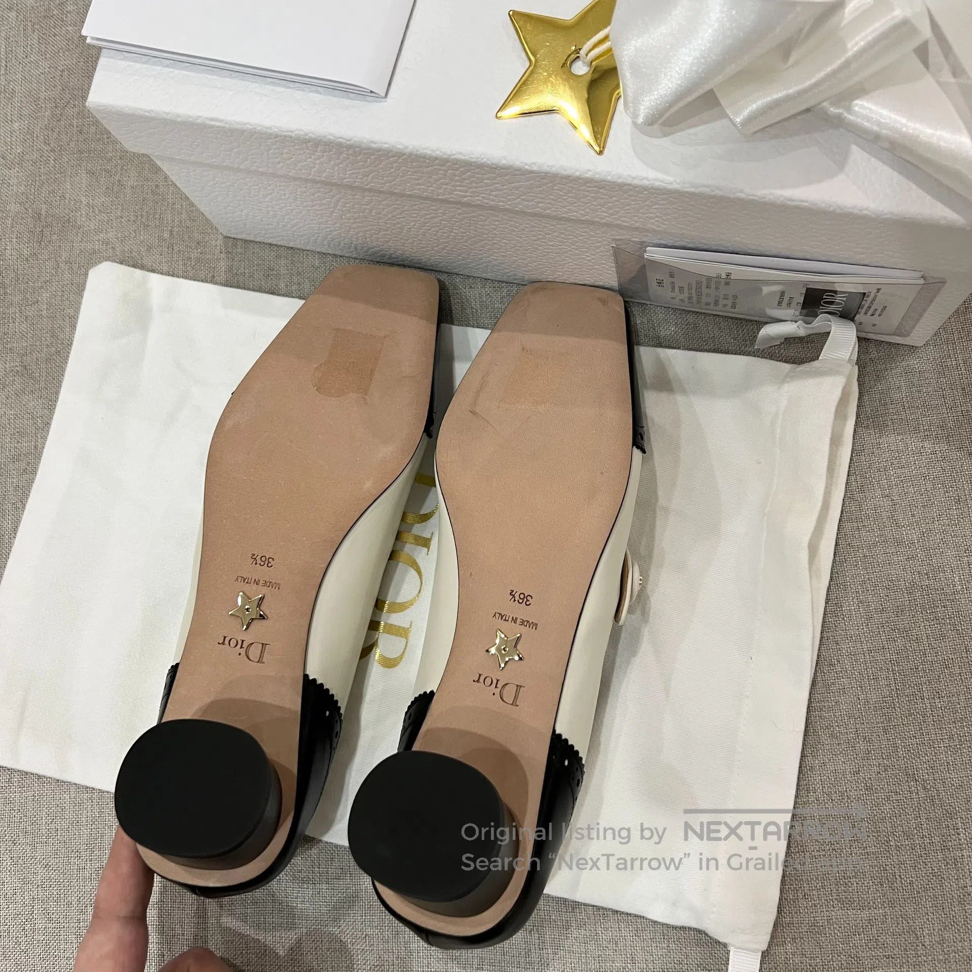 Dior Dior CD logo embossed square-toed Mary Jane shoes| Size US 6 / IT 36 - 5 Thumbnail