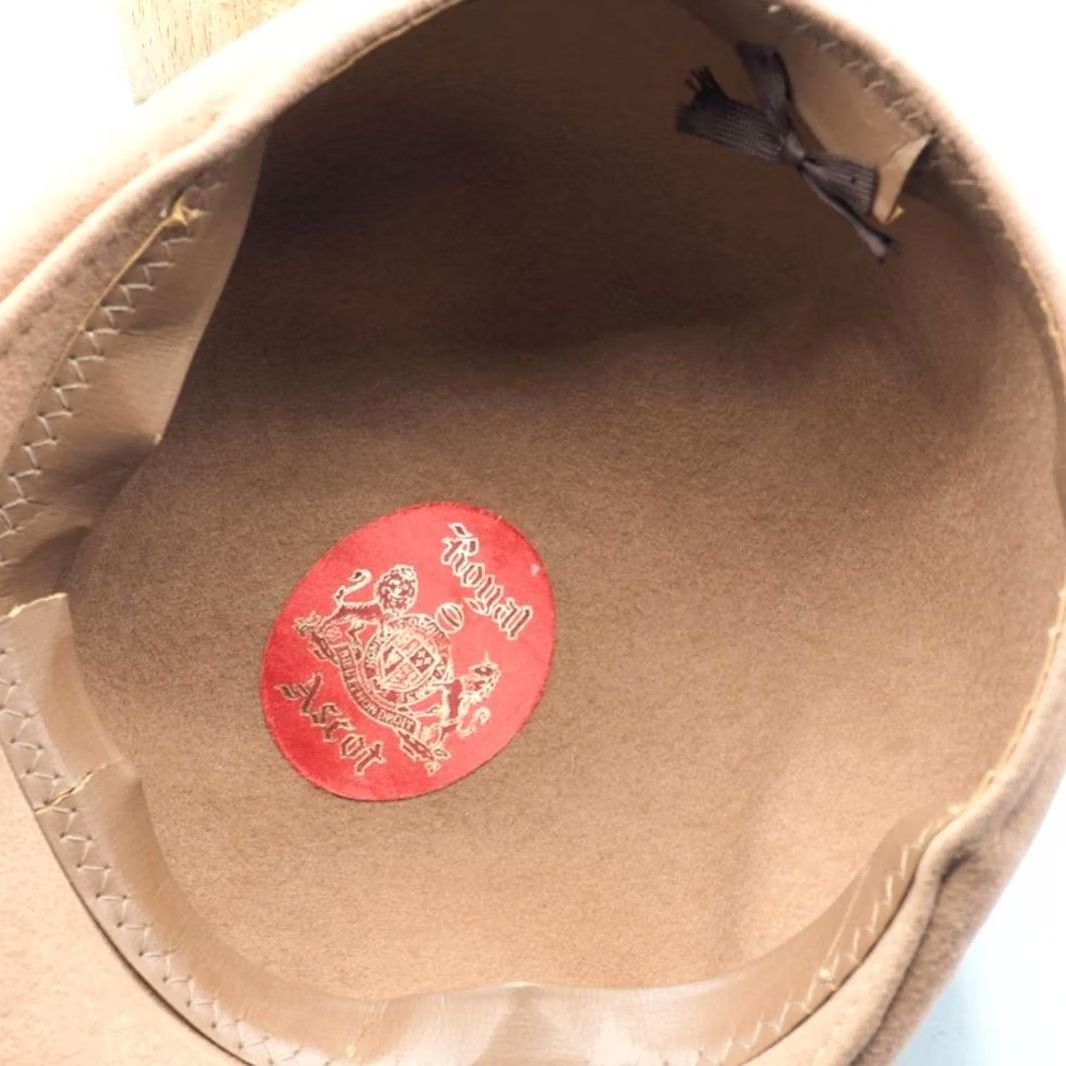 Vintage VINTAGE Royal Ascot Cabbie Cap Beige 100% Wool Made in USA Hat Adult 22" circumference Womens Size ONE SIZE - 3 Thumbnail