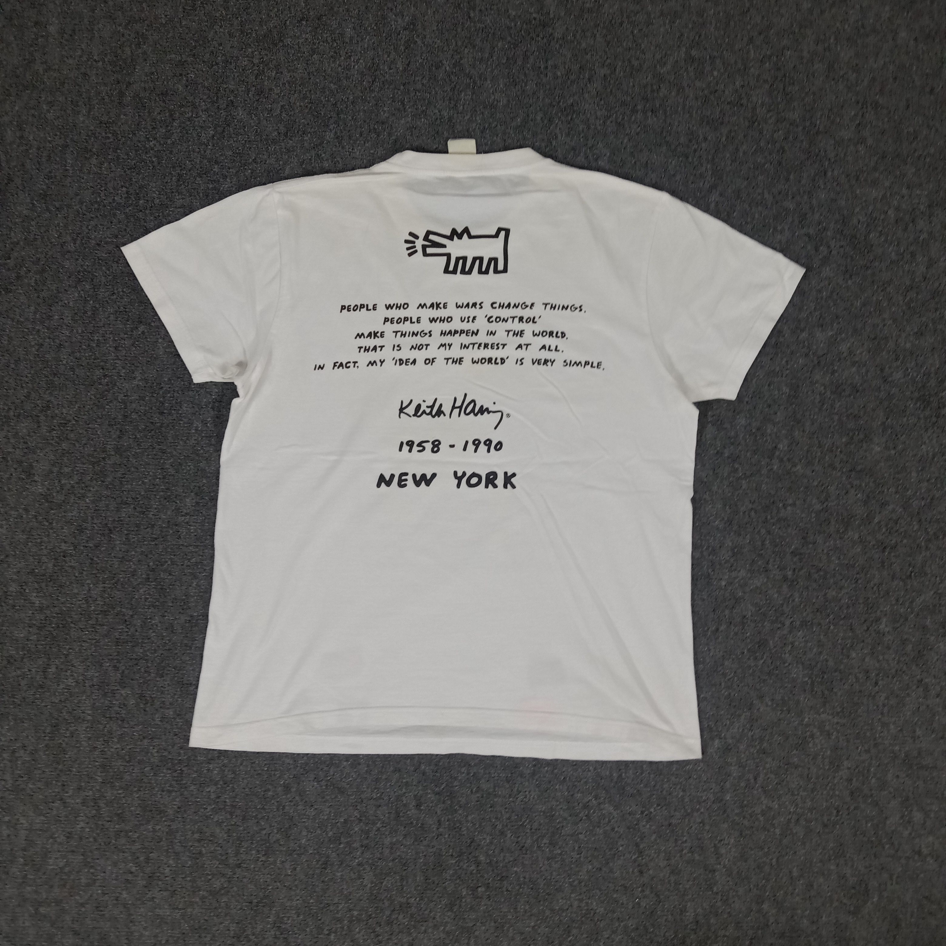 Keith Haring × Vintage Keith Haring American Pop Art Design Tshirt Size US M / EU 48-50 / 2 - 5 Thumbnail
